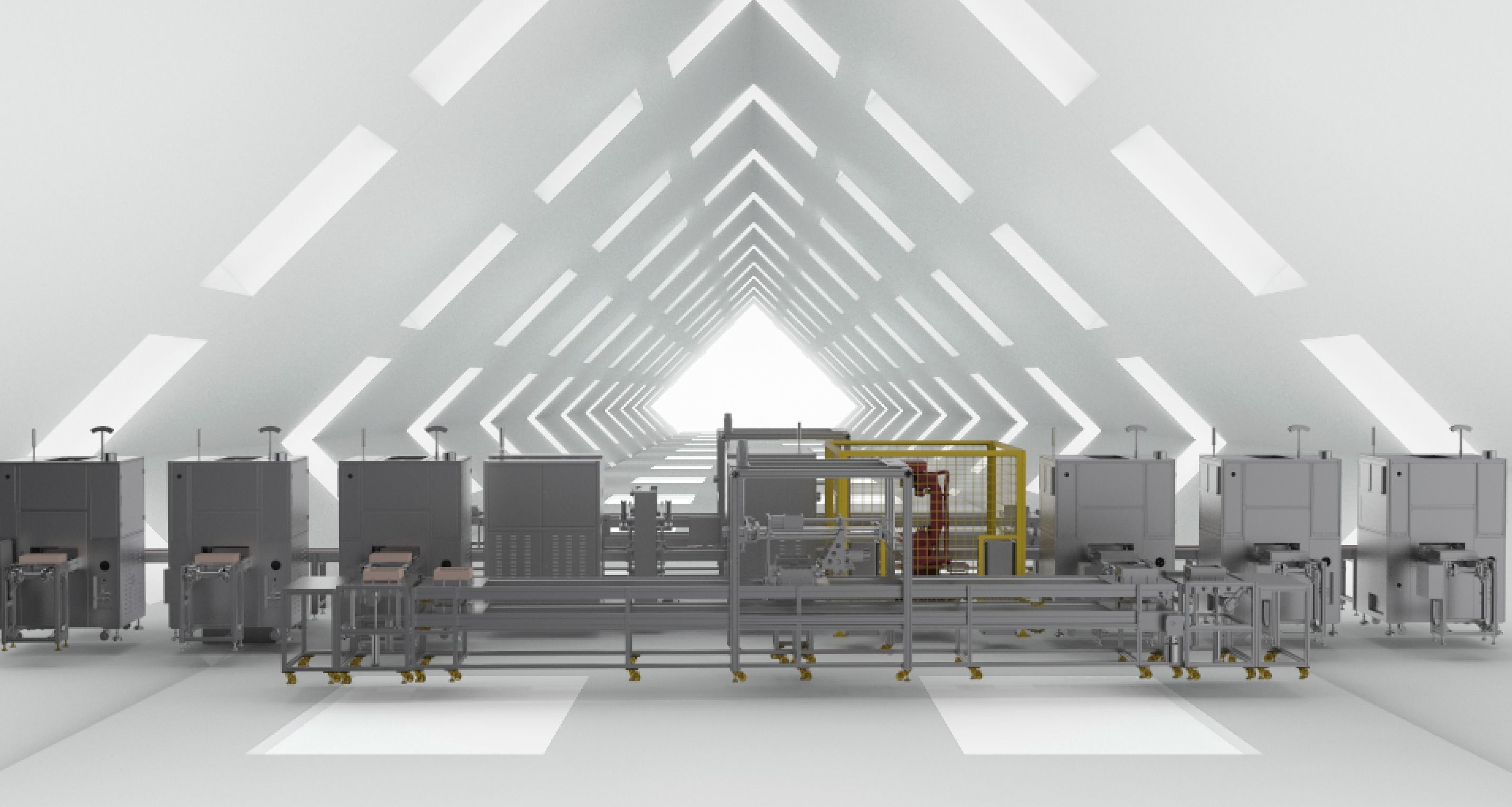 Battery laser welding machine production line   3D model_3