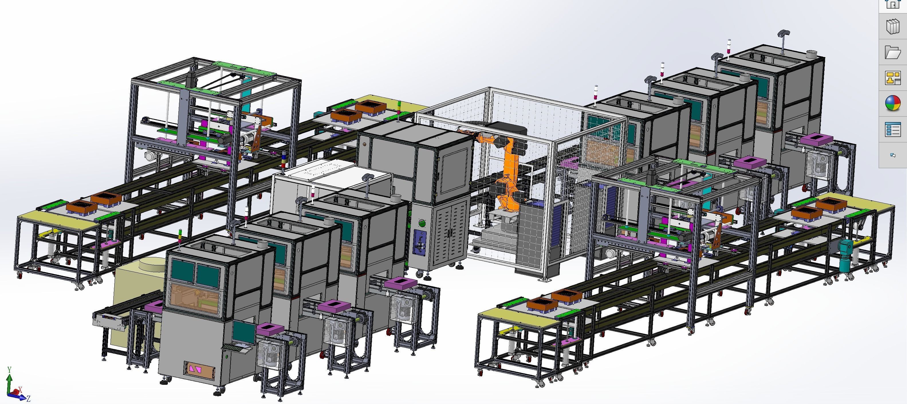 Battery laser welding machine production line   3D model_29