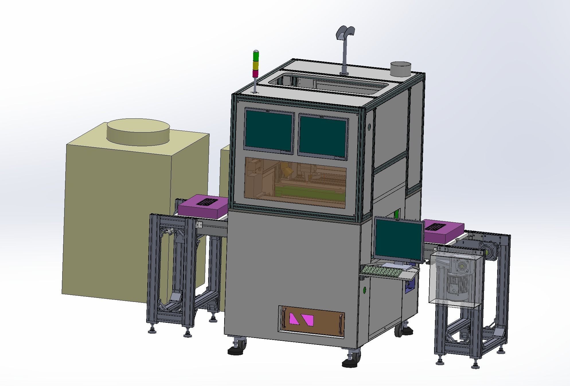 Battery laser welding machine production line   3D model_23