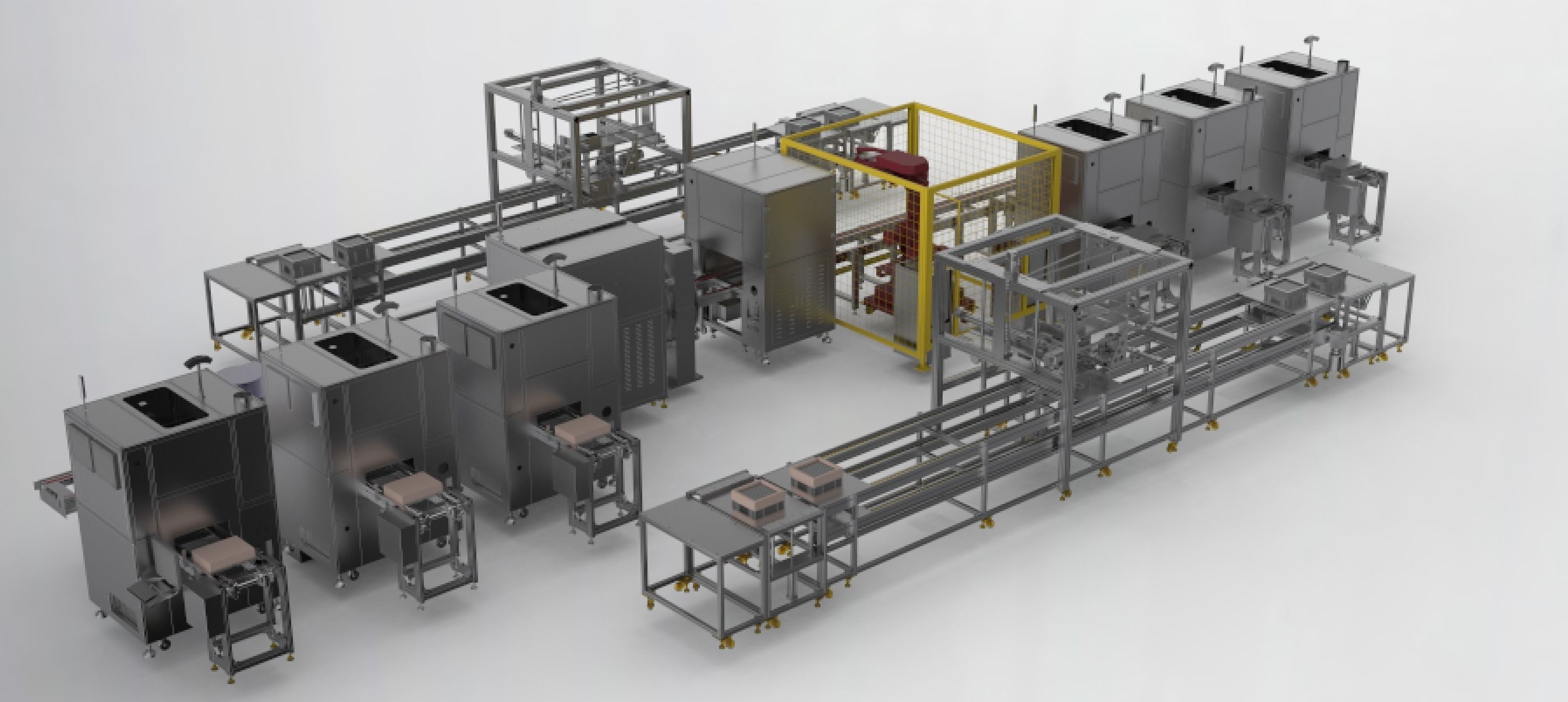 Battery laser welding machine production line   3D model_4