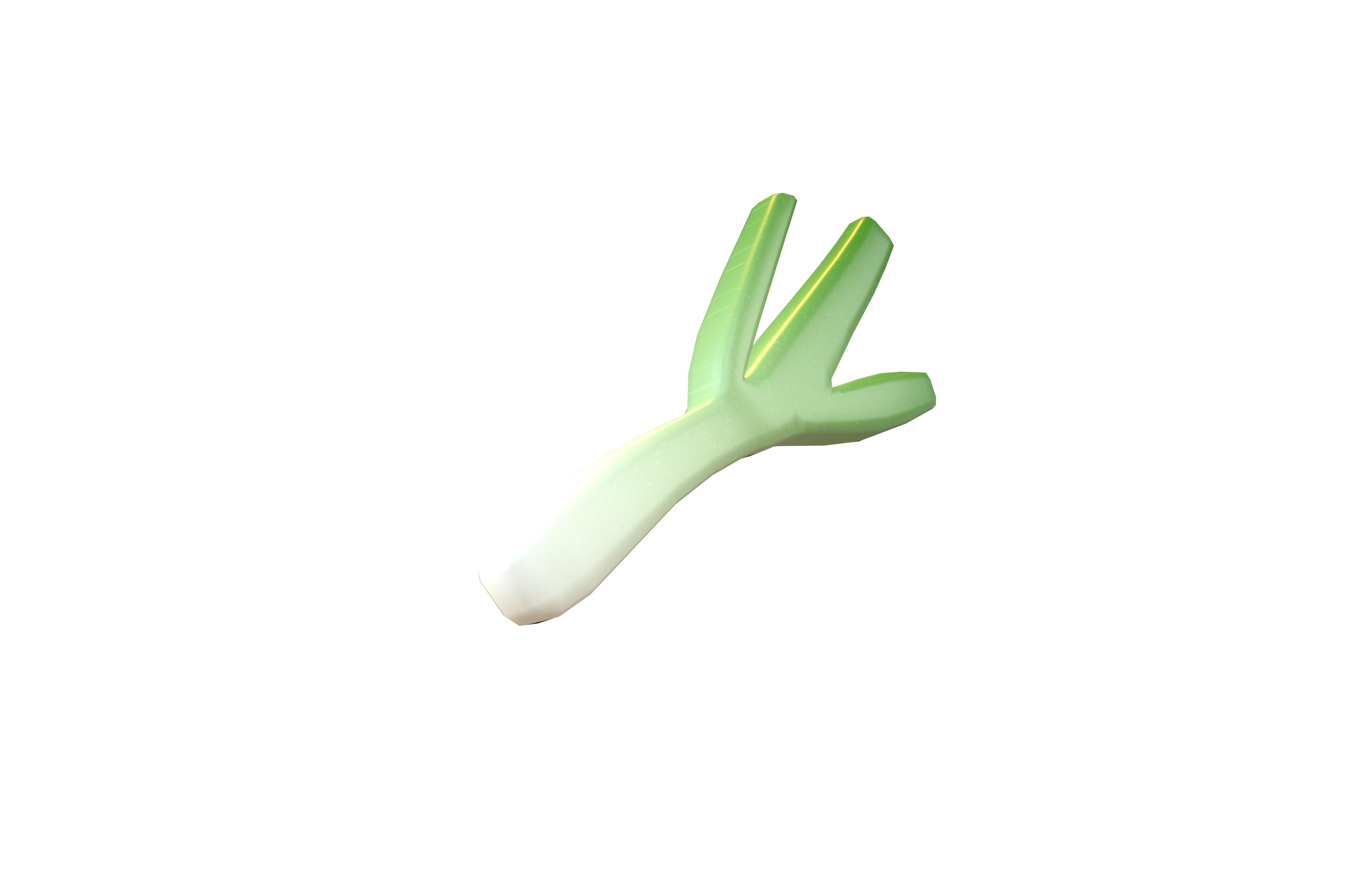 Green Onion v1 001 Low-poly 3D model_3