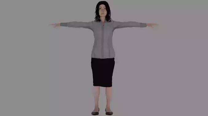 Rigged  Female Character 28