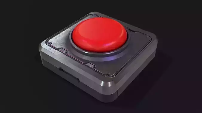 Sci Fi Red Button 3D model
