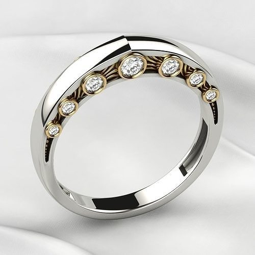 Fashion Gold Ring 3D print model
