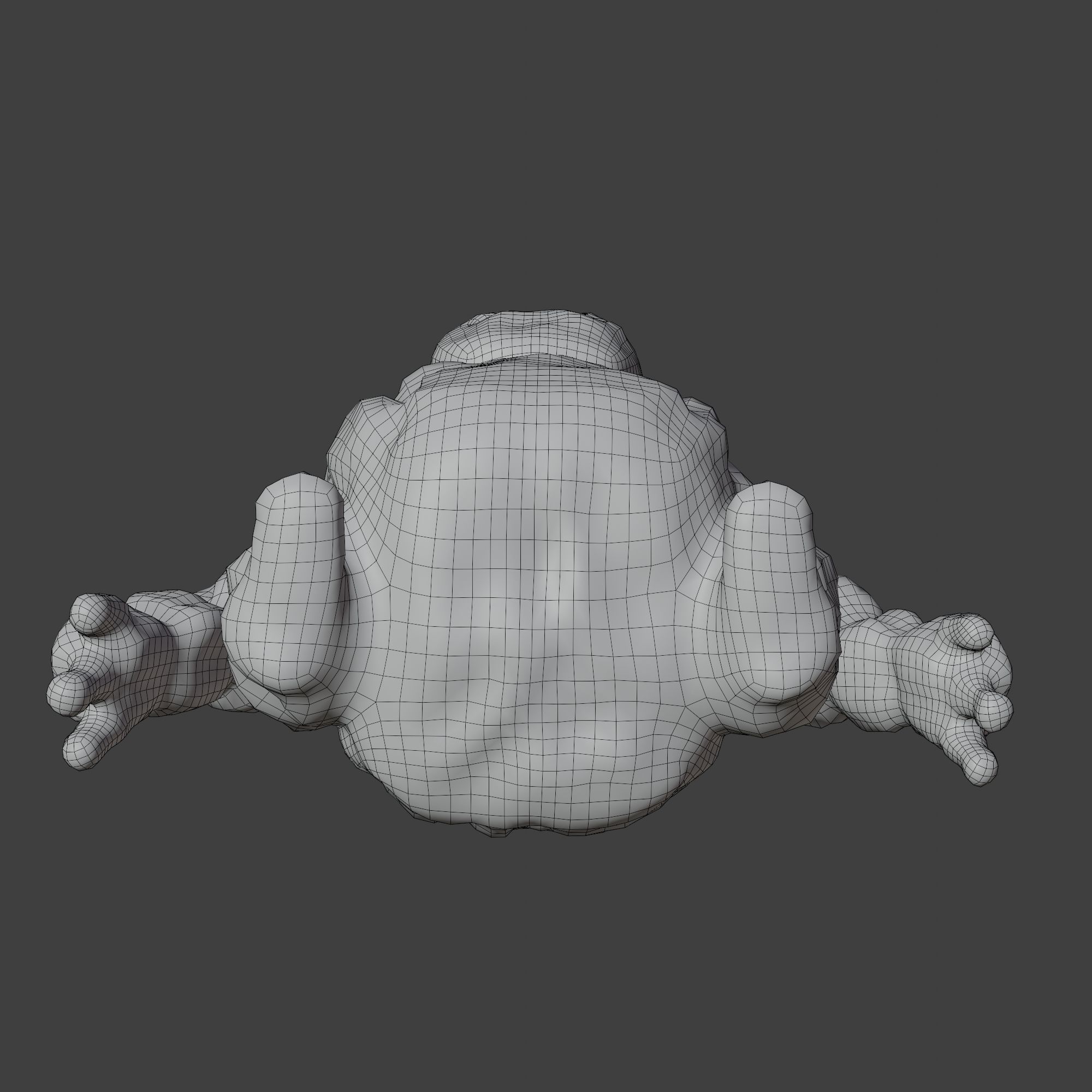 Stone Golem with Quads Mesh Topology 3D model_20