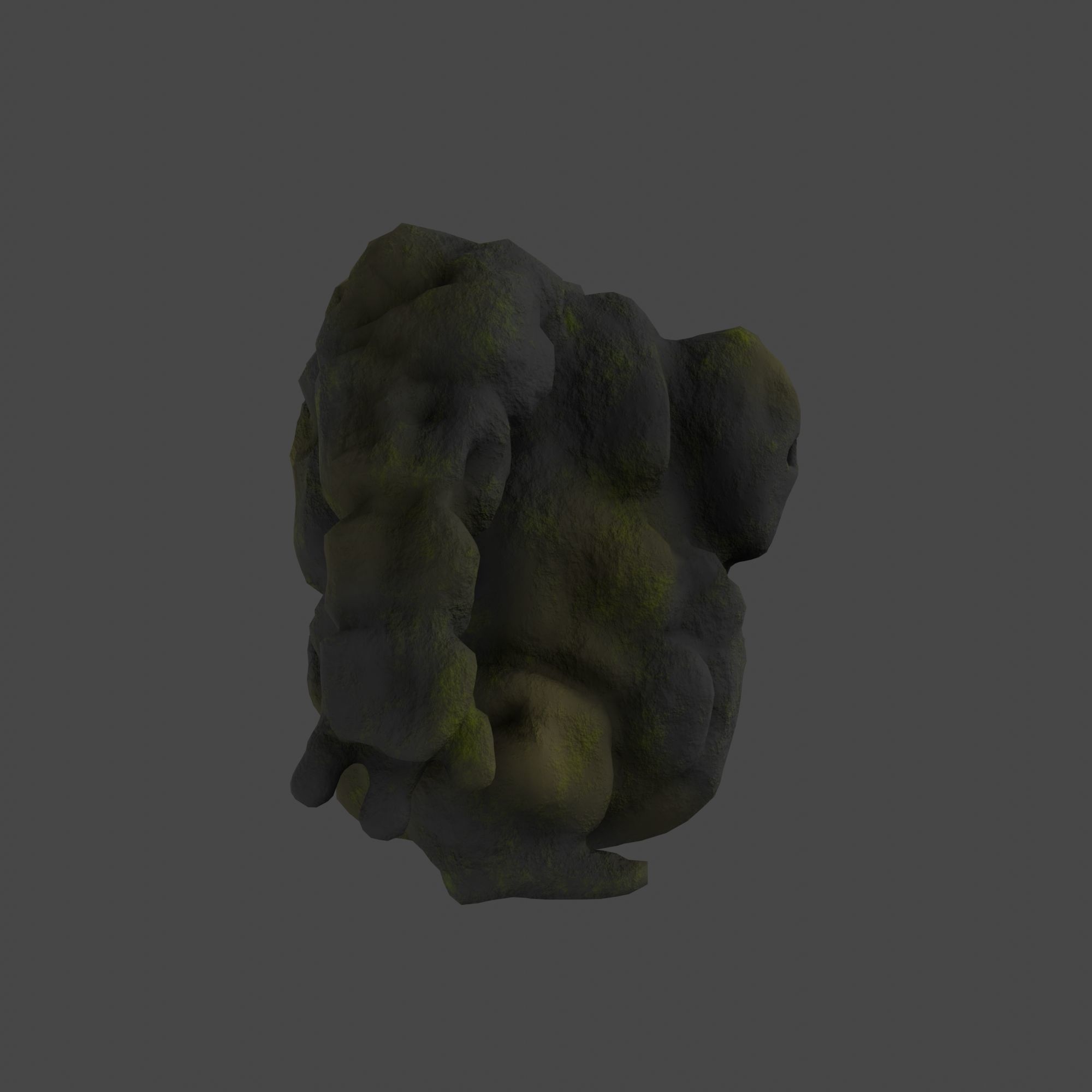 Stone Golem with Quads Mesh Topology 3D model_13