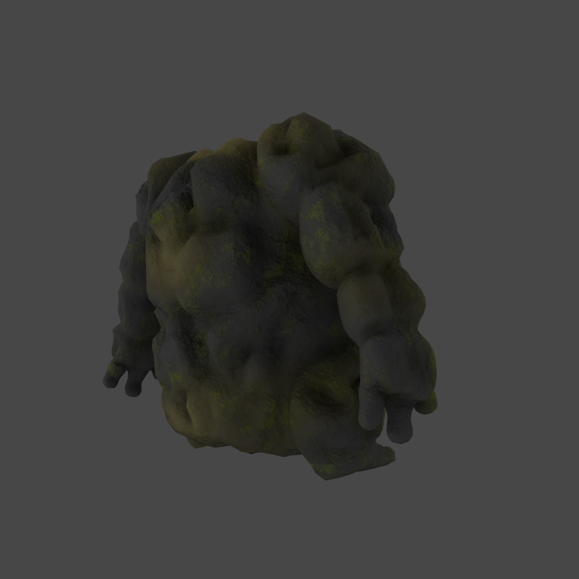 Stone Golem with Quads Mesh Topology 3D model_11