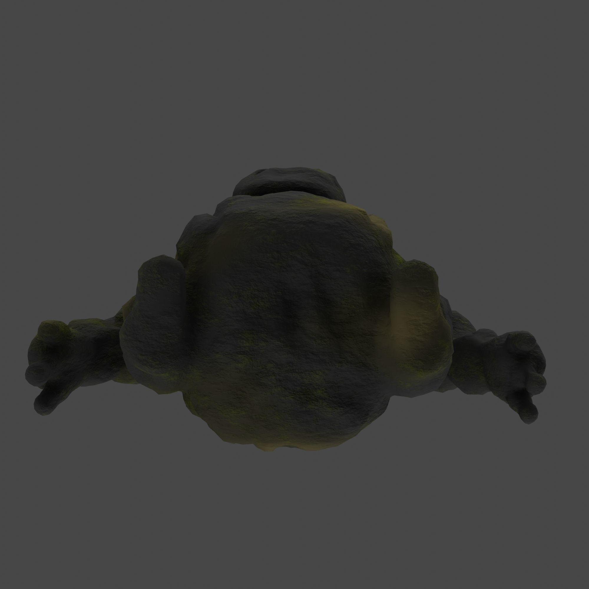 Stone Golem with Quads Mesh Topology 3D model_19