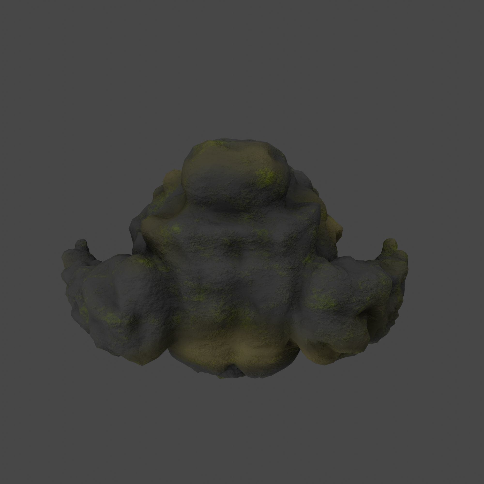 Stone Golem with Quads Mesh Topology 3D model_17