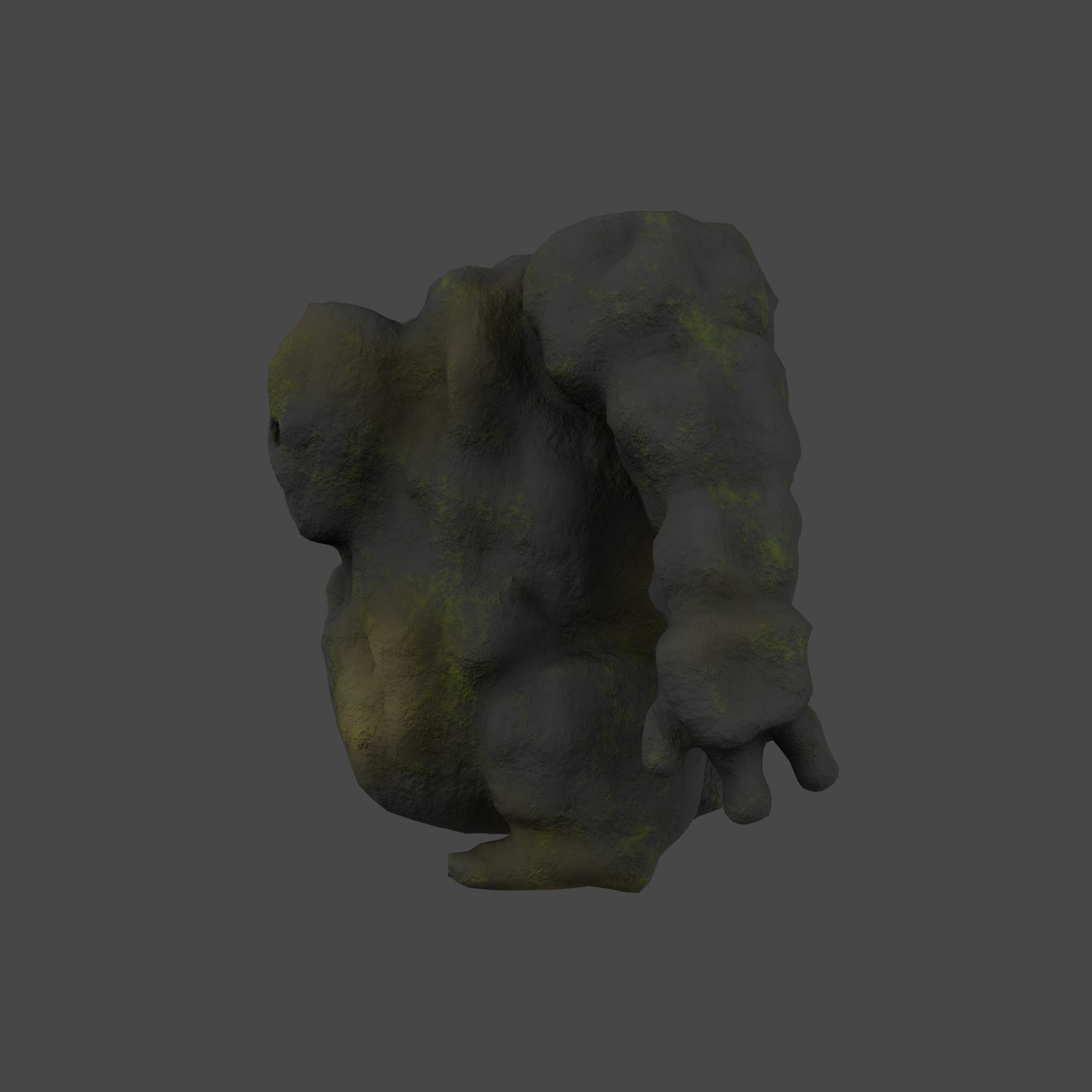 Stone Golem with Quads Mesh Topology 3D model_5