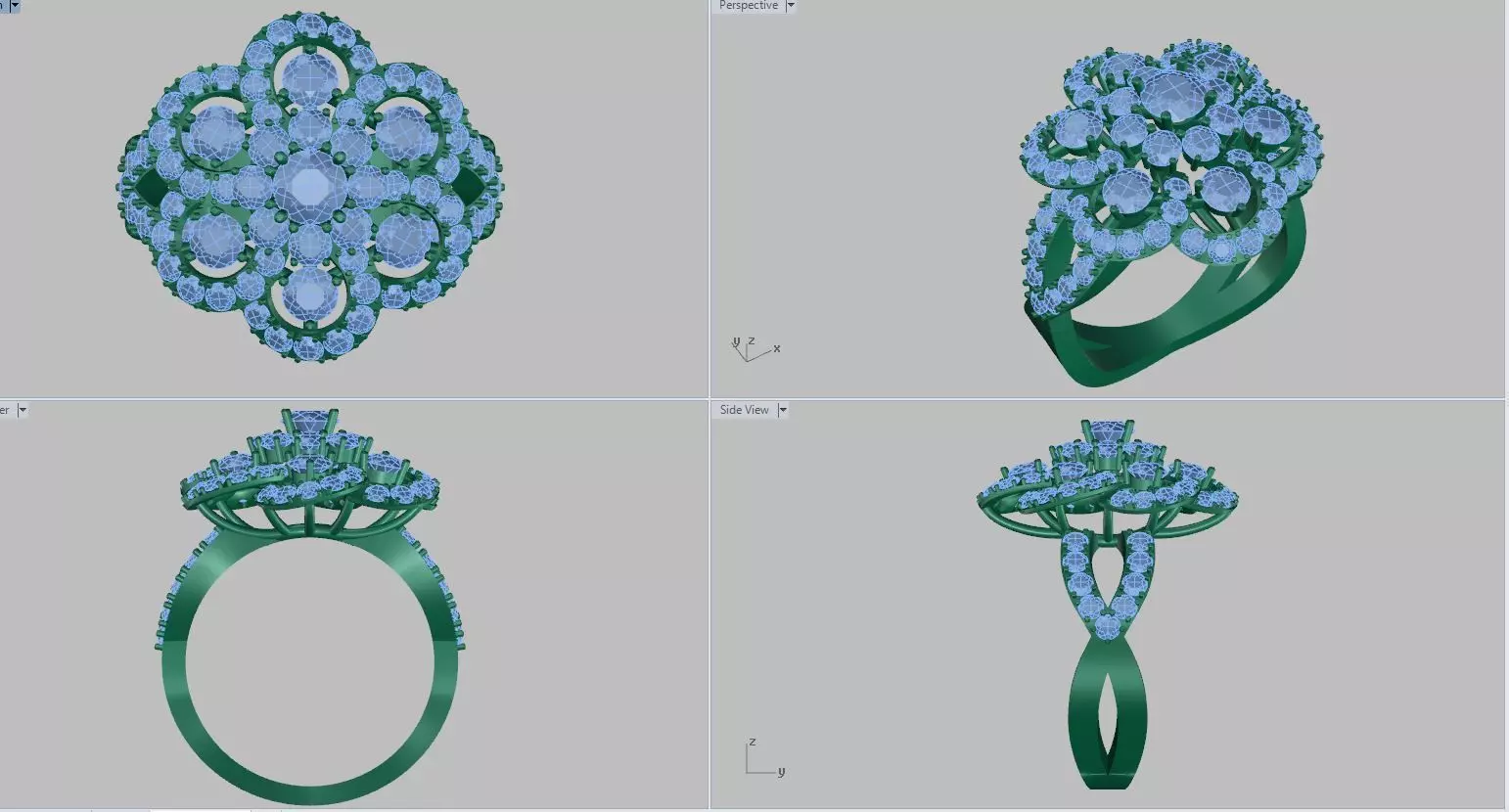 diamond ring 3D print model