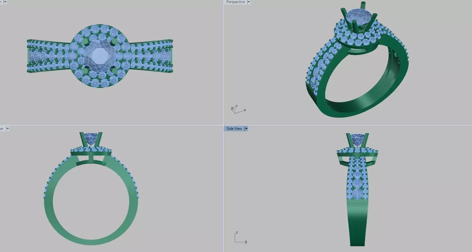 diamond ring 3D print model