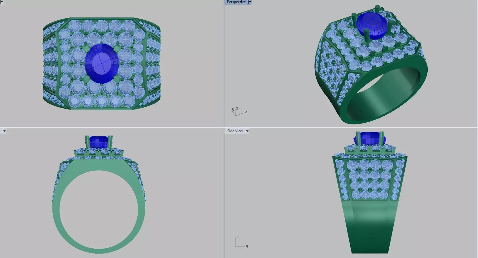 diamond ring 3D print model