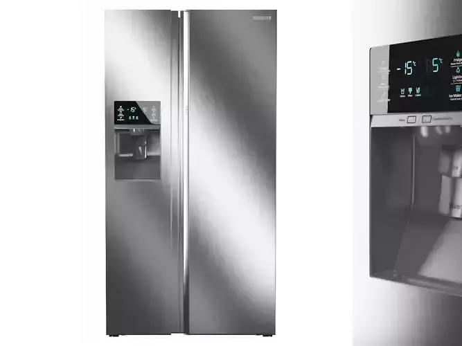 Modern fridge Samsung Side-By-Side RH22H9010SR 3D model