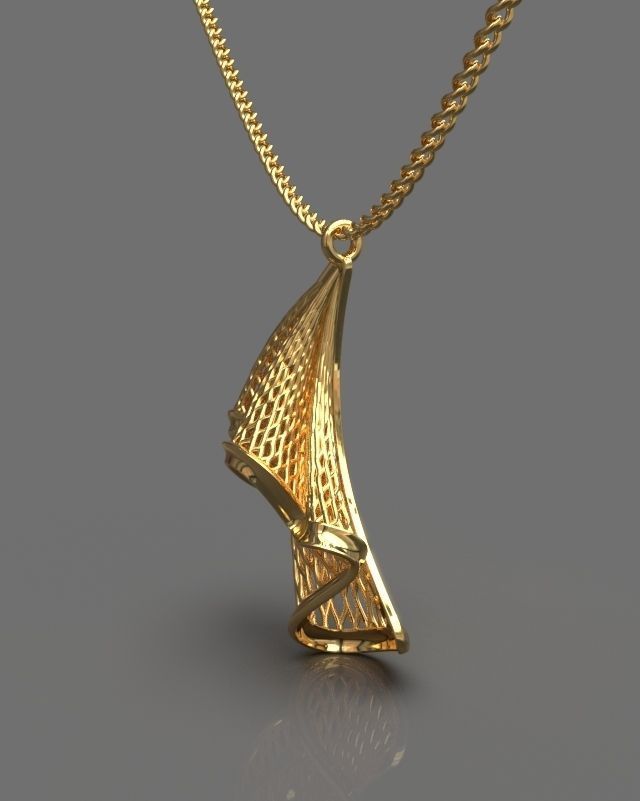 Folded pendant 3D print model_1