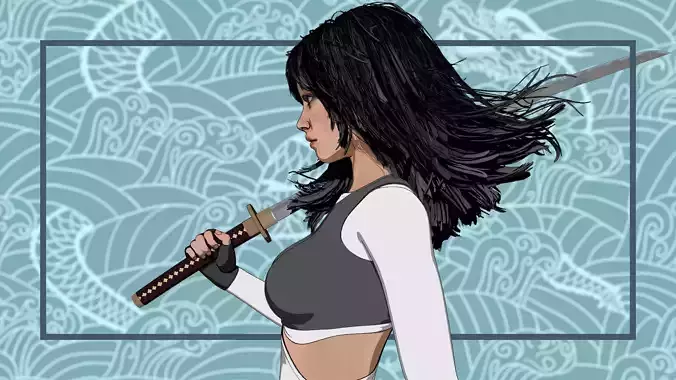 Lina Rigged Female Model with Facial Blend shapes Low-poly 3D model Lina Rigged Female Model with Facial Blend shapes Low-poly 3D model