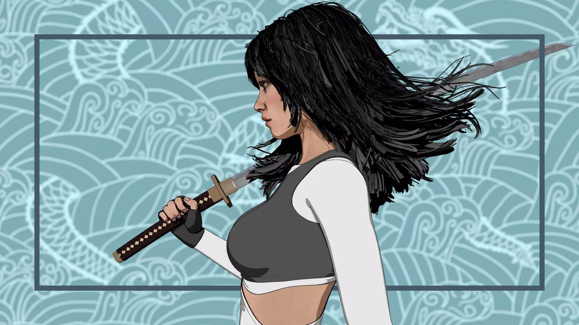 Lina Rigged Female Model with Facial Blend shapes Low-poly 3D model_0