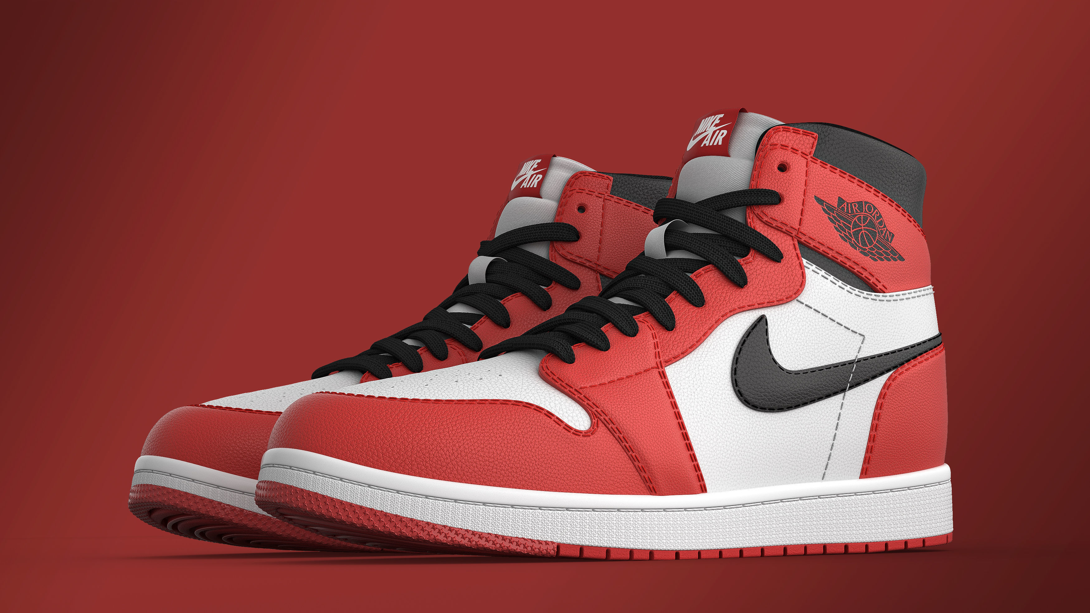 Nike Jordan 3D model_4