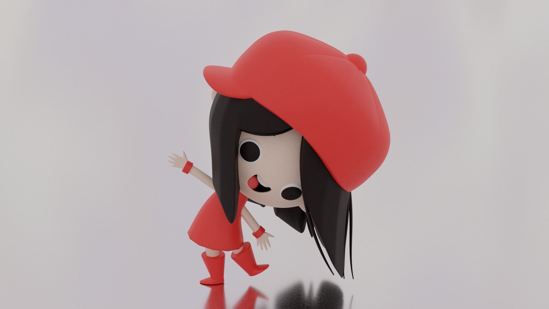 happy girl 3D print model_2