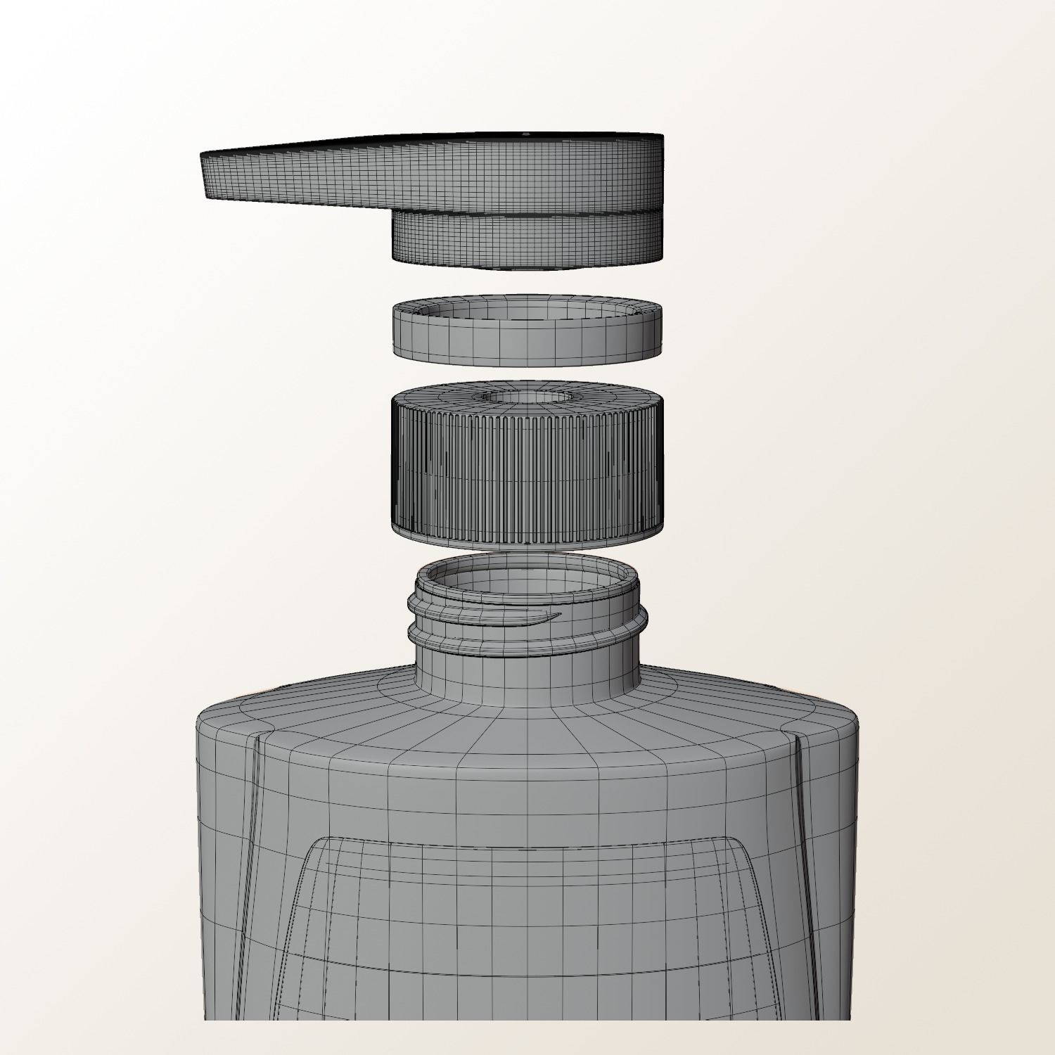 Loreal Shampoo Bump Bottle 450ml Packaging Mockup 3D model_11