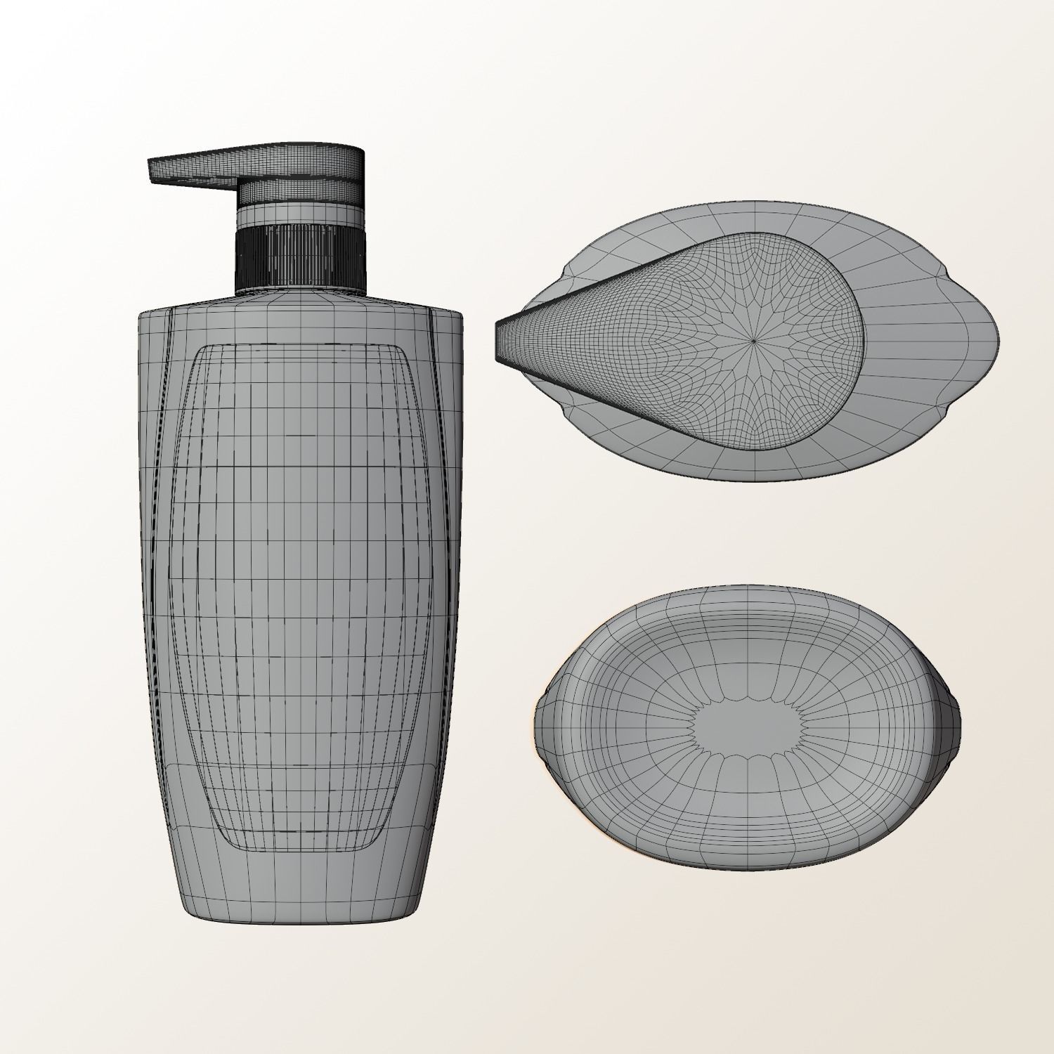 Loreal Shampoo Bump Bottle 450ml Packaging Mockup 3D model_5