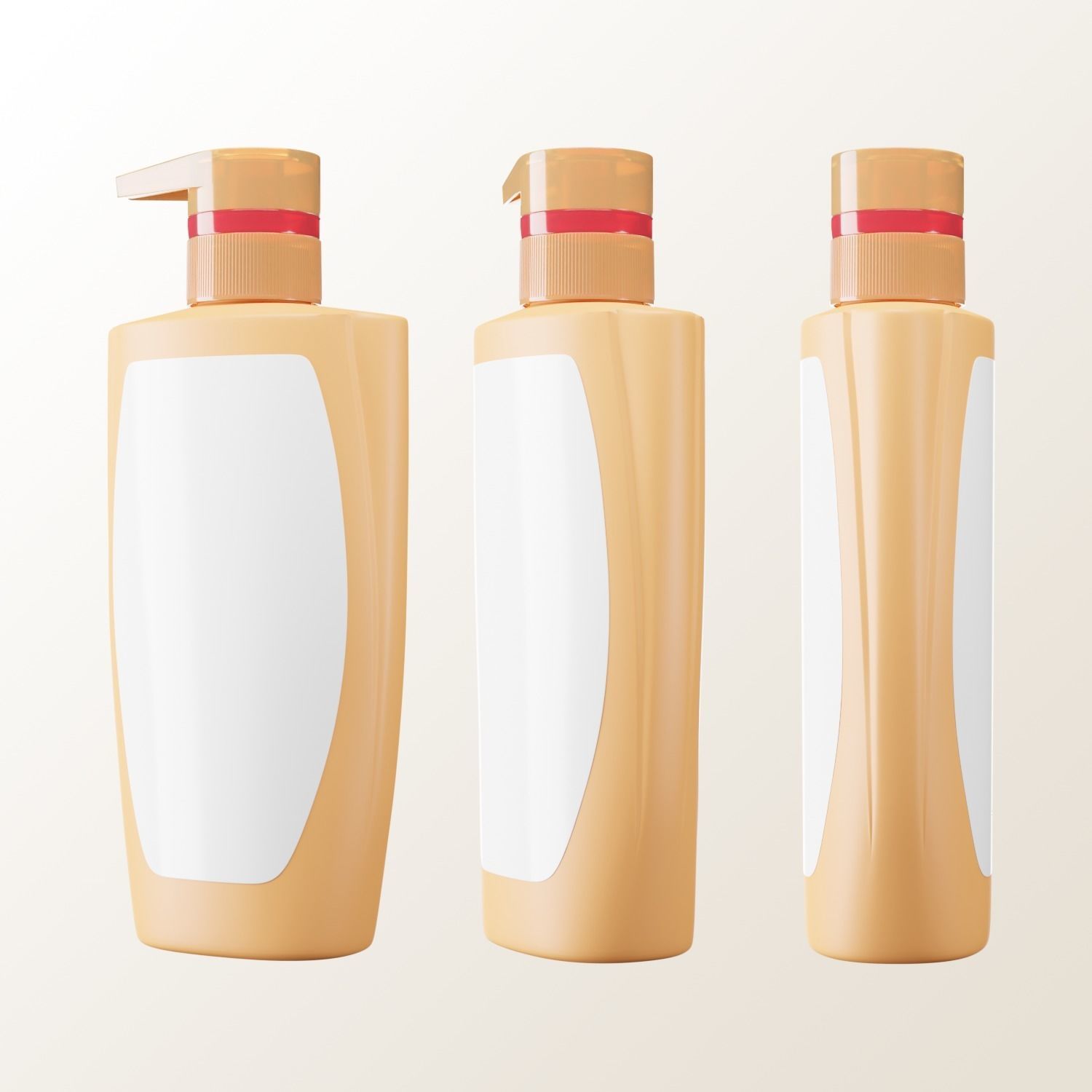 Loreal Shampoo Bump Bottle 450ml Packaging Mockup 3D model_8