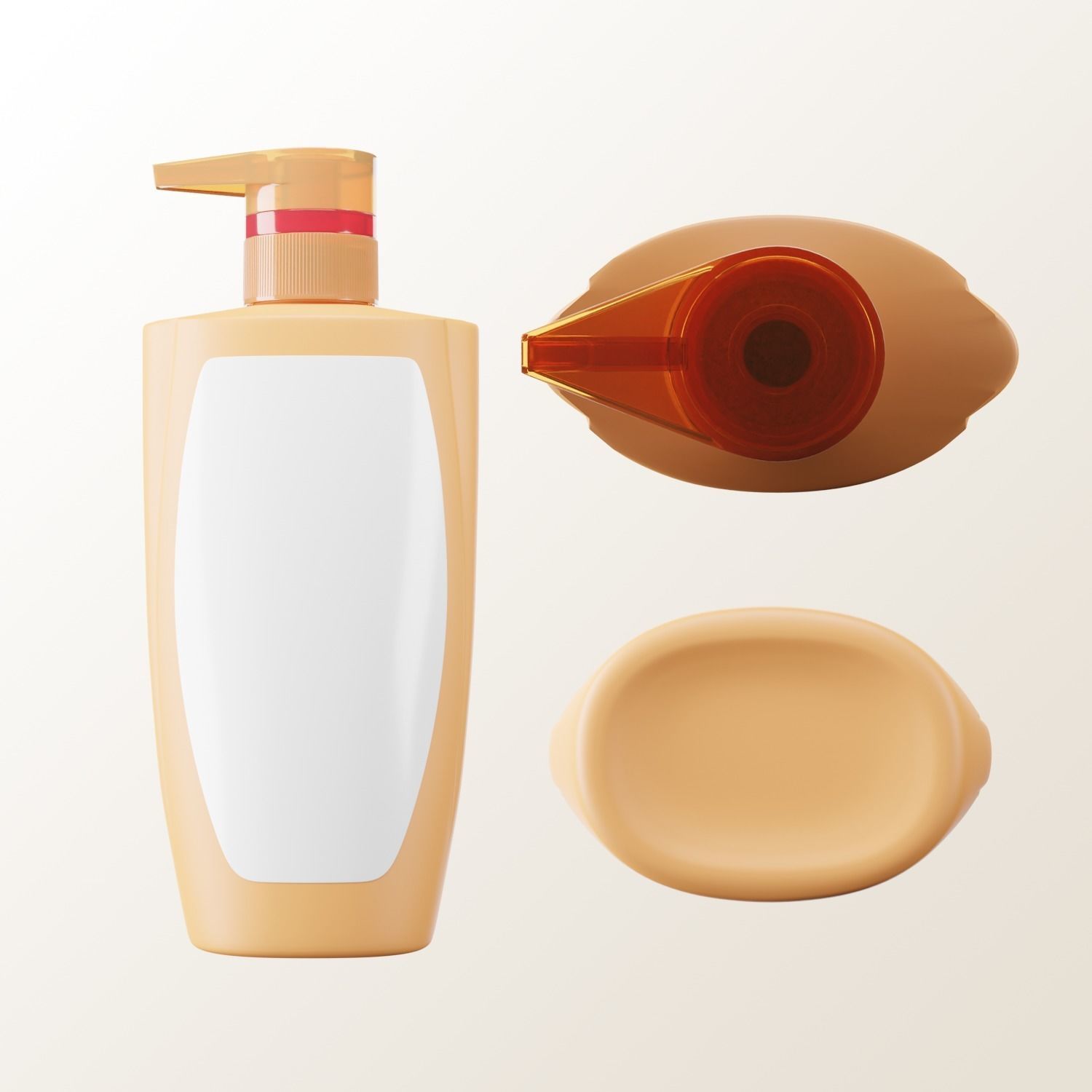 Loreal Shampoo Bump Bottle 450ml Packaging Mockup 3D model_1