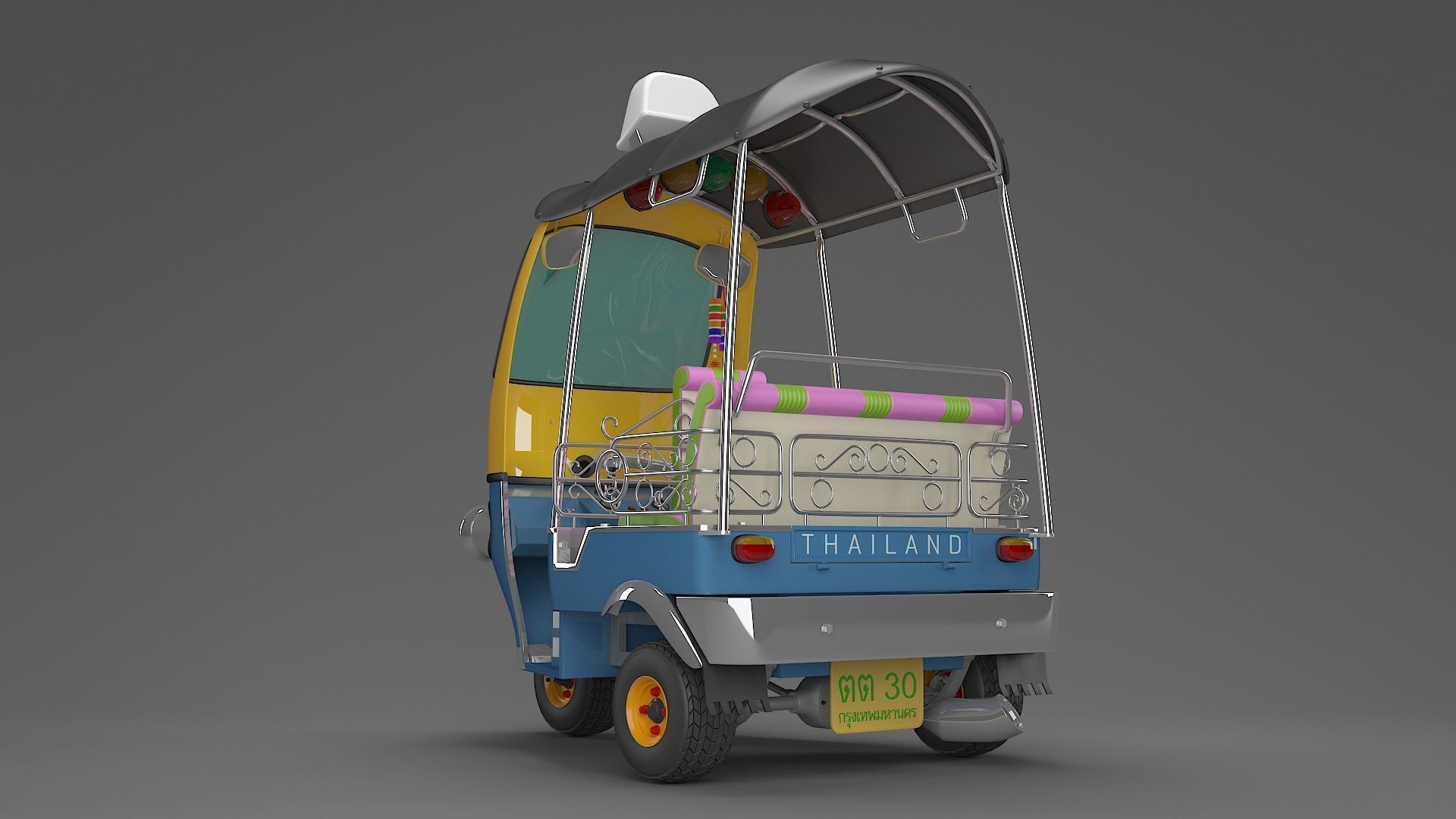 Little Thai Tuk Tuk 3D model_3