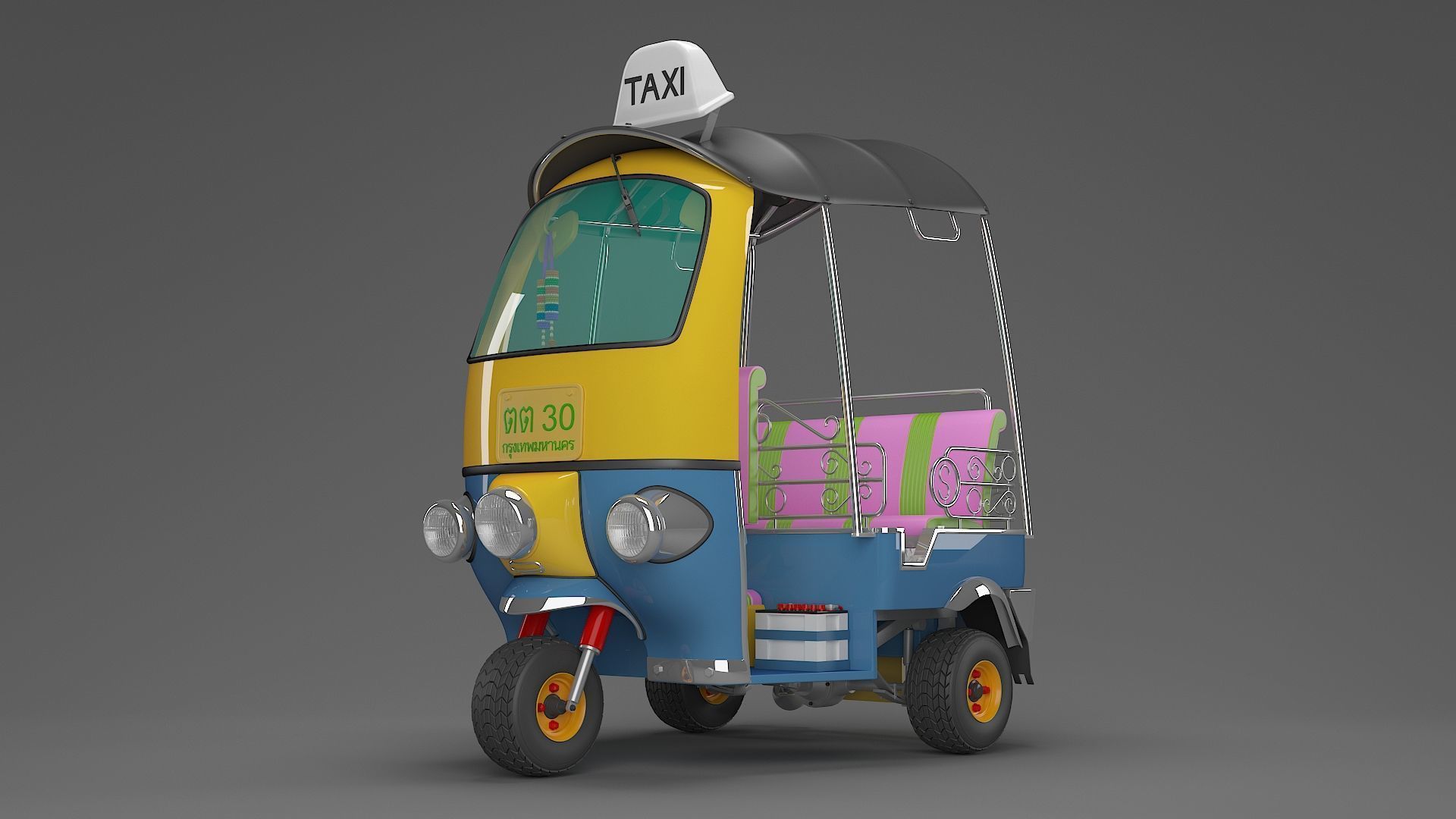 Little Thai Tuk Tuk 3D model_1