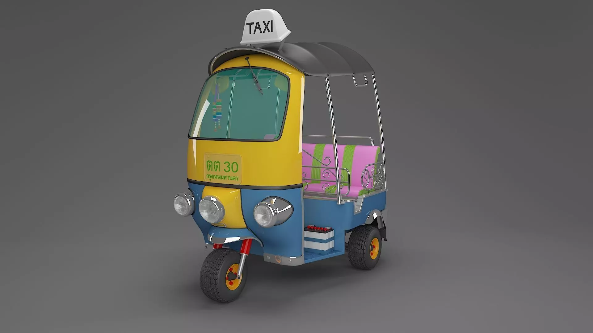 Little Thai Tuk Tuk 3D model_0