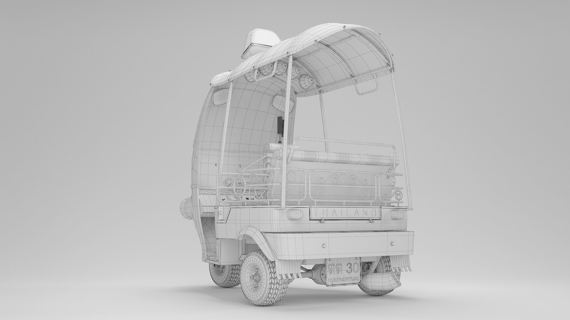Little Thai Tuk Tuk 3D model_5