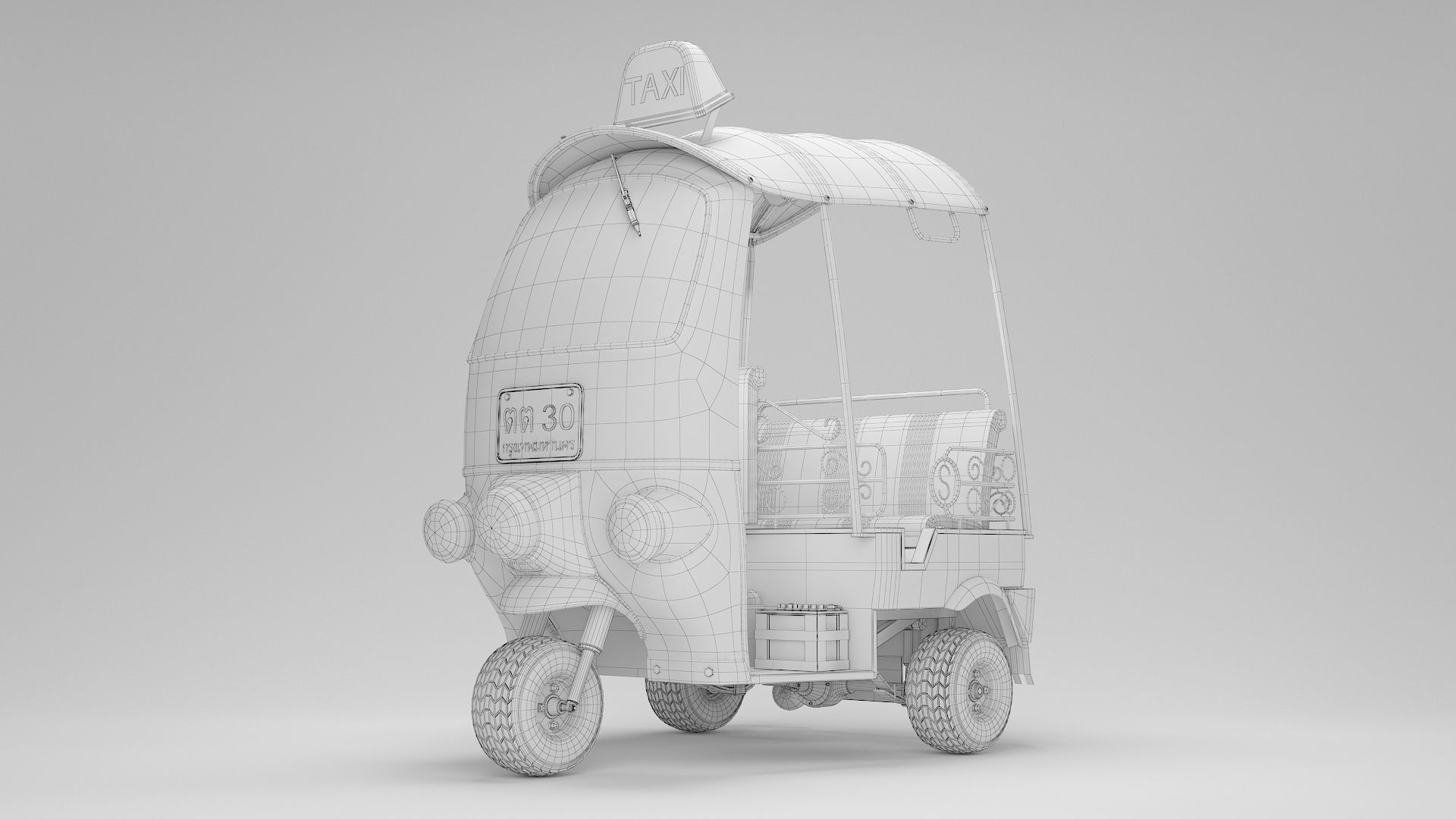 Little Thai Tuk Tuk 3D model_4