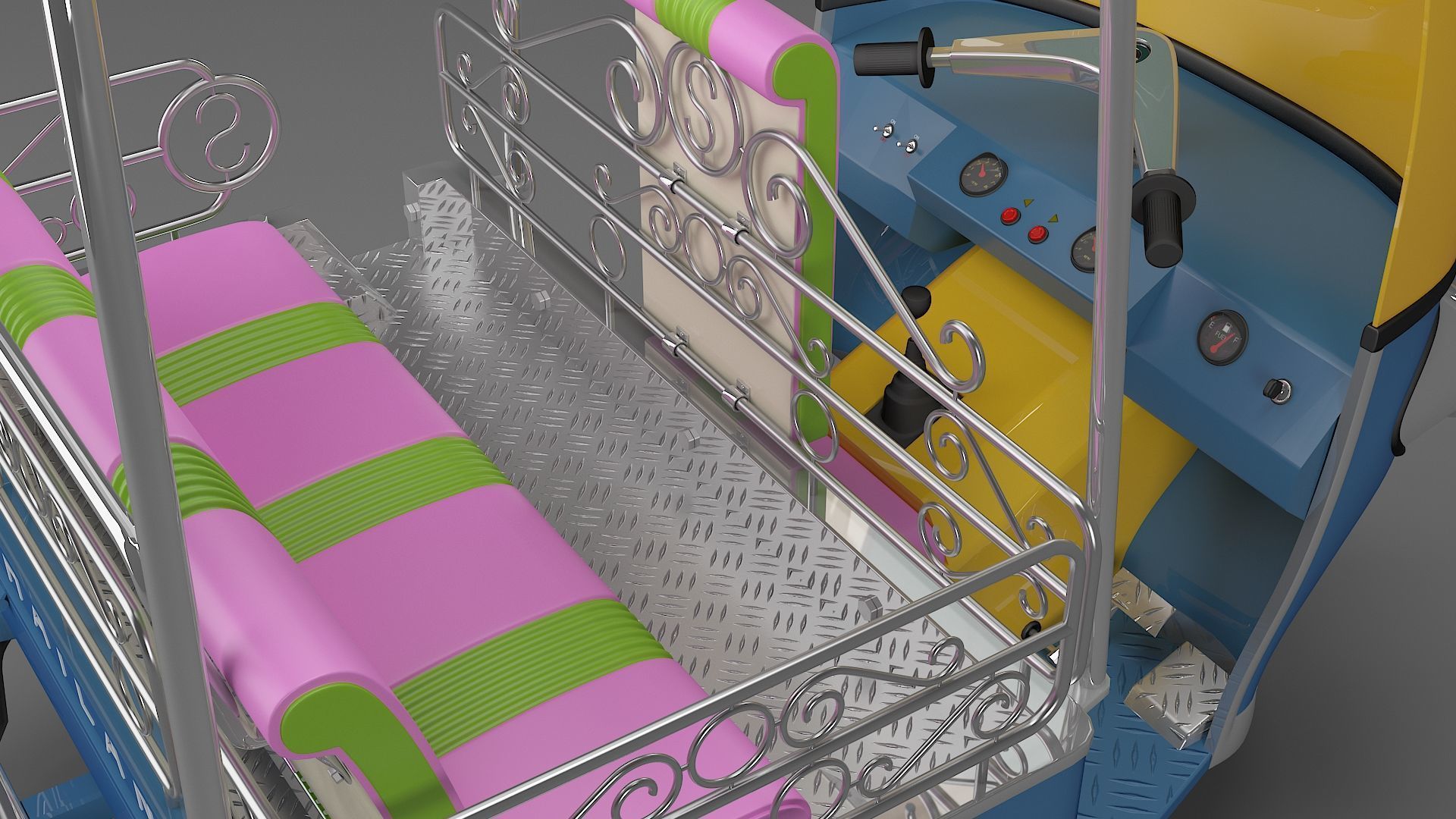 Little Thai Tuk Tuk 3D model_6