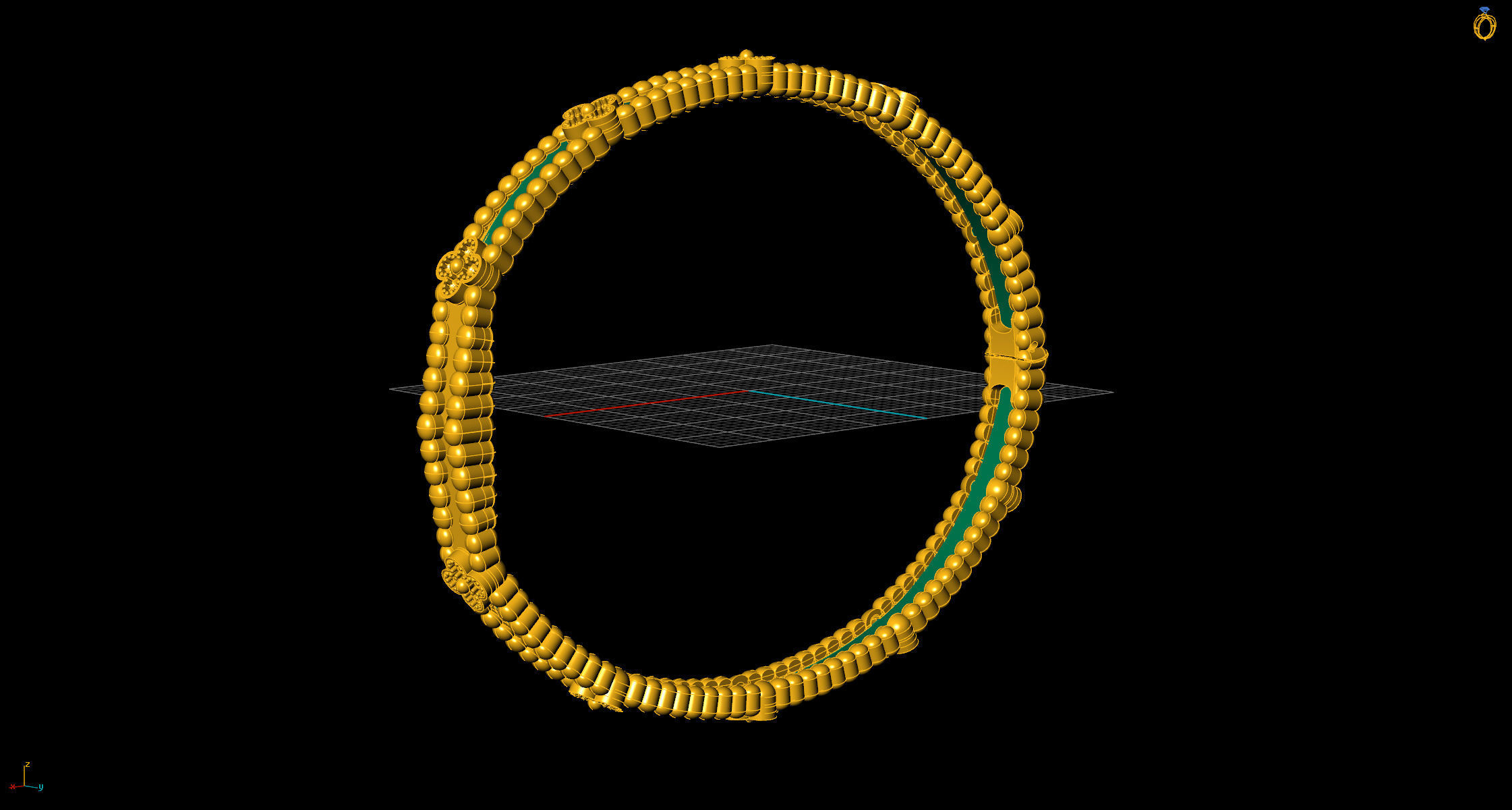 Van clif bracelet 3D print model_2