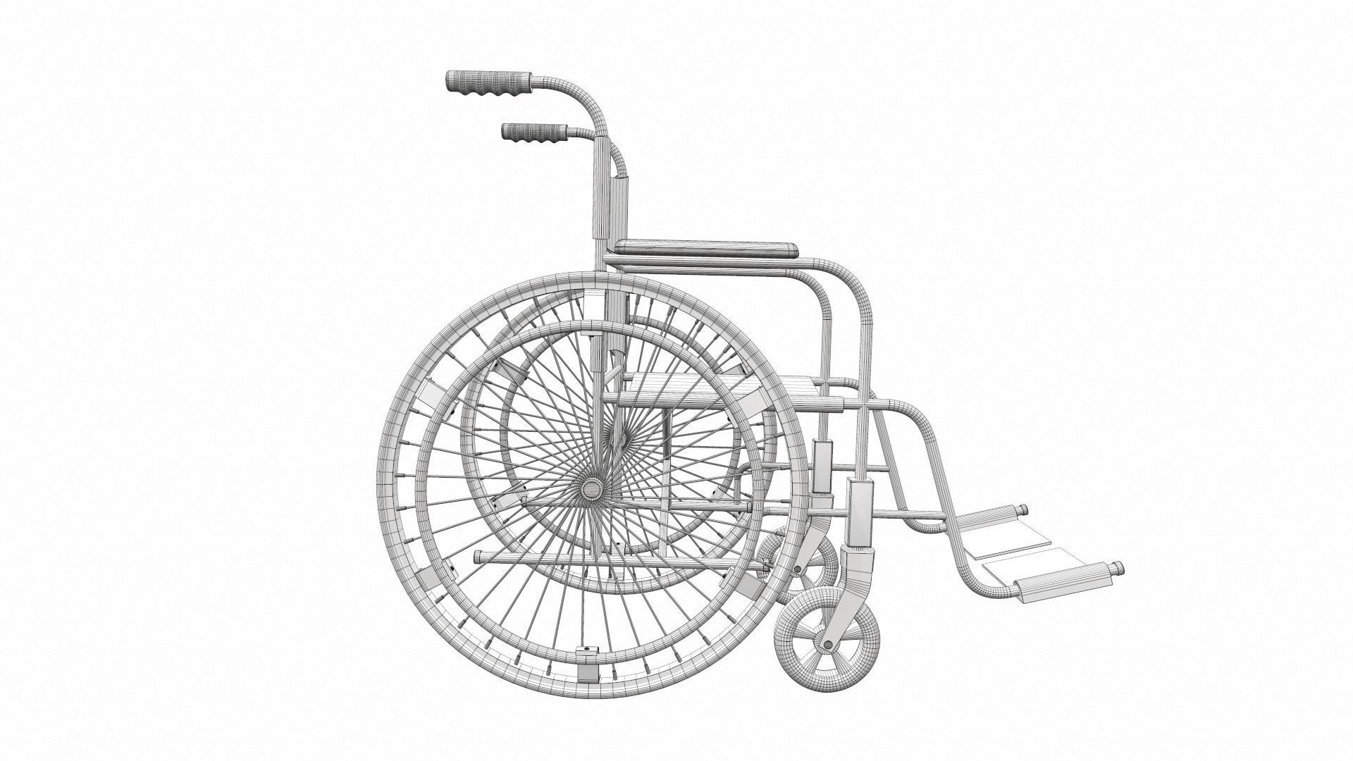 Wheelchairs wheelchair with seat 3D Model Collection_18