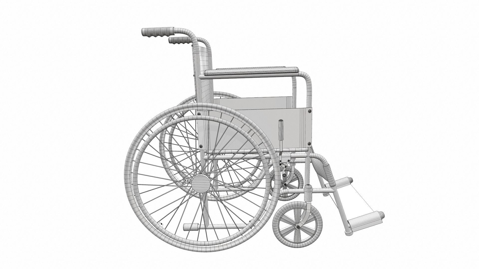 Wheelchairs wheelchair with seat 3D Model Collection_17