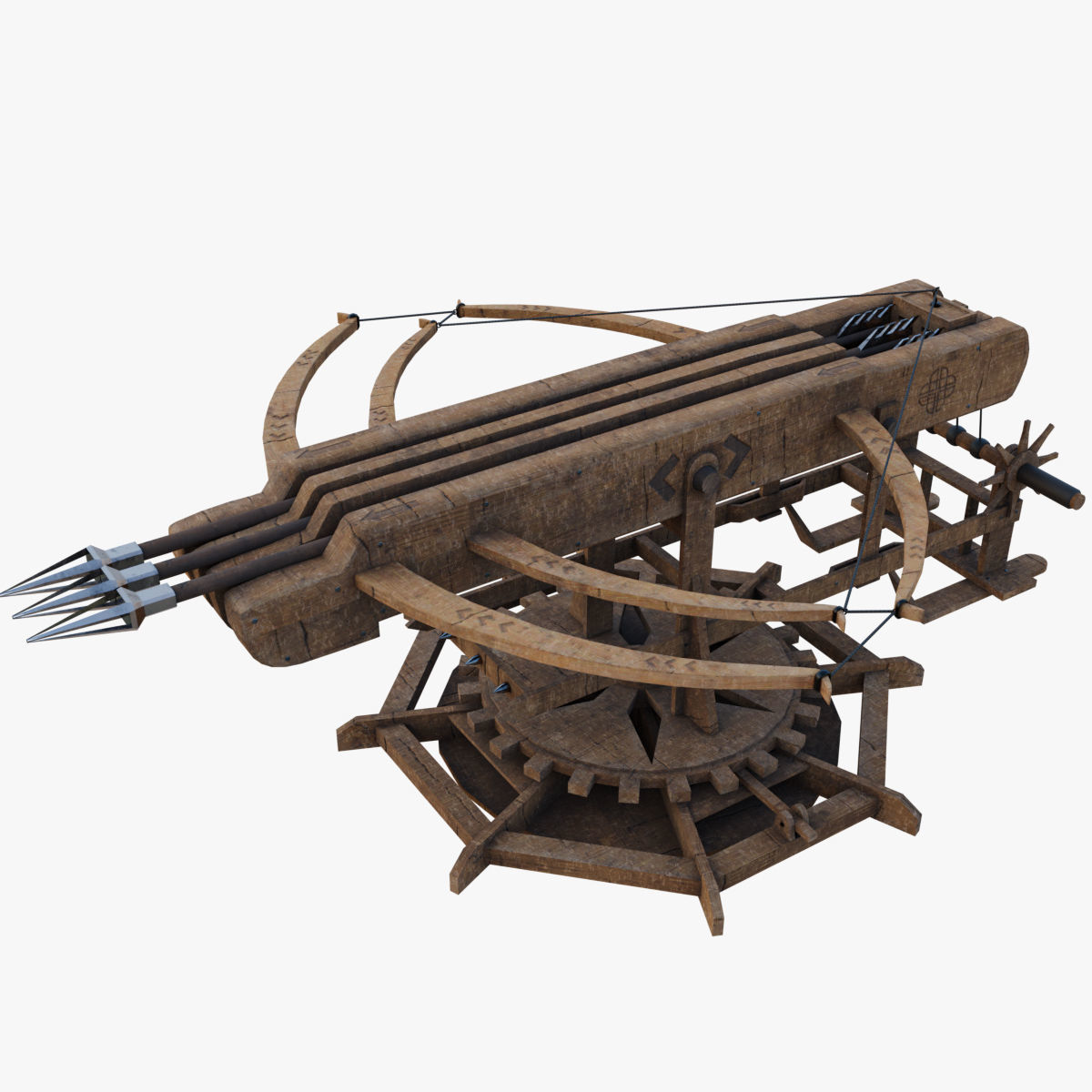Ballista Weapon -  Arrow Shooter Low-poly 3D model_1