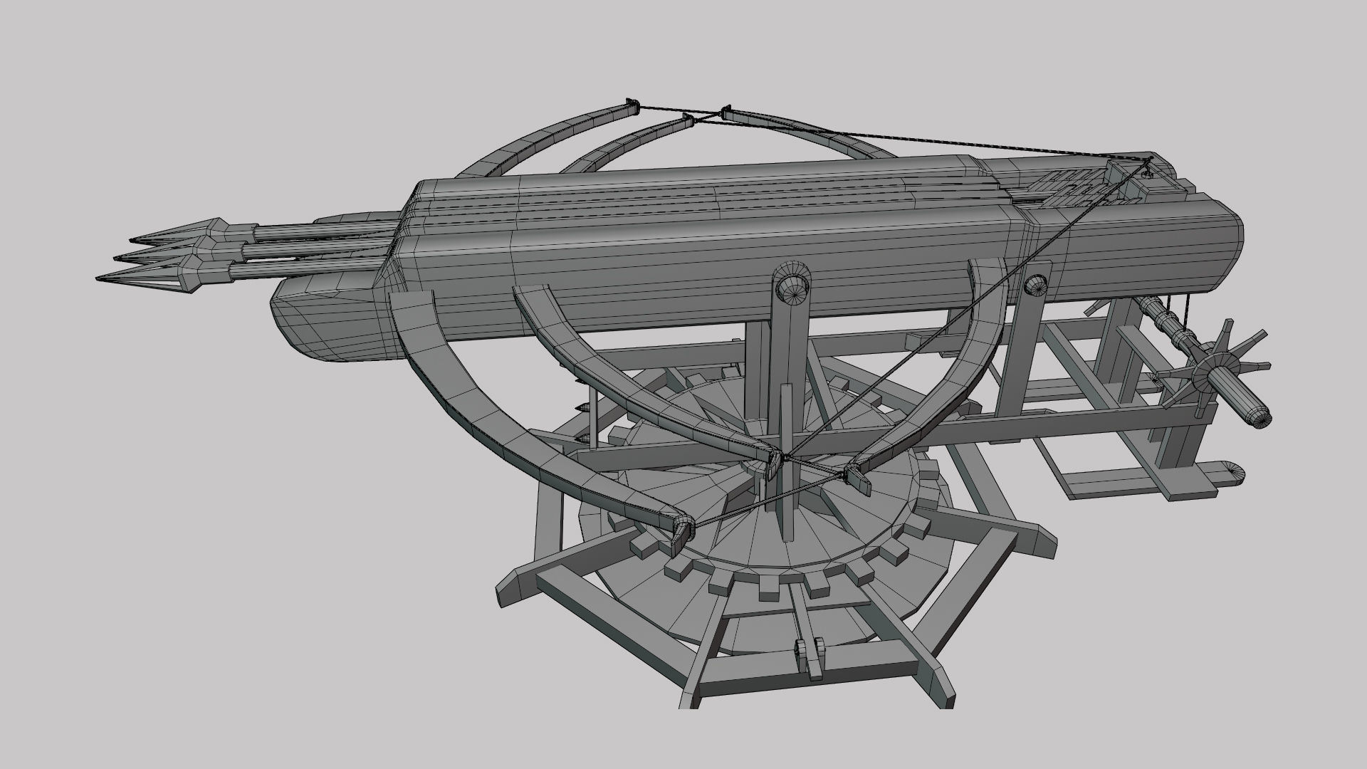 Ballista Weapon -  Arrow Shooter Low-poly 3D model_24