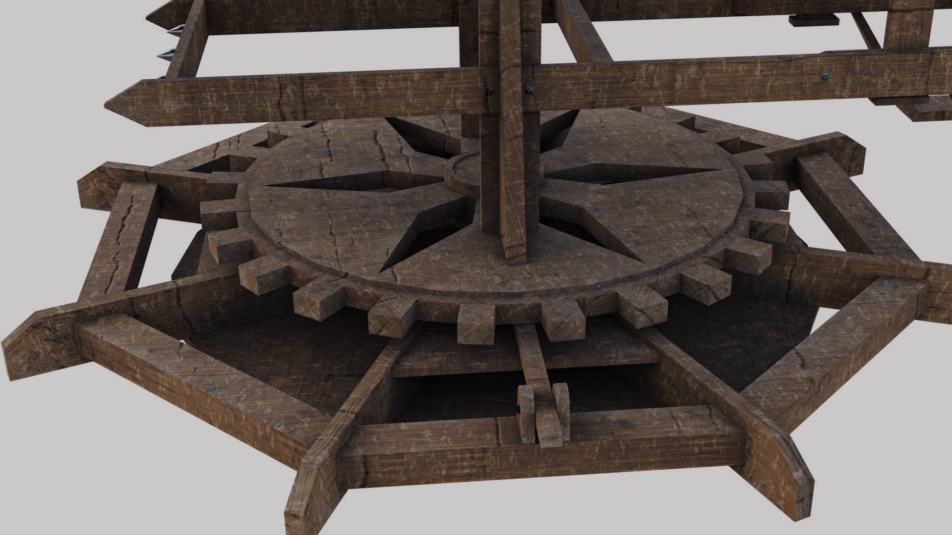 Ballista Weapon -  Arrow Shooter Low-poly 3D model_7