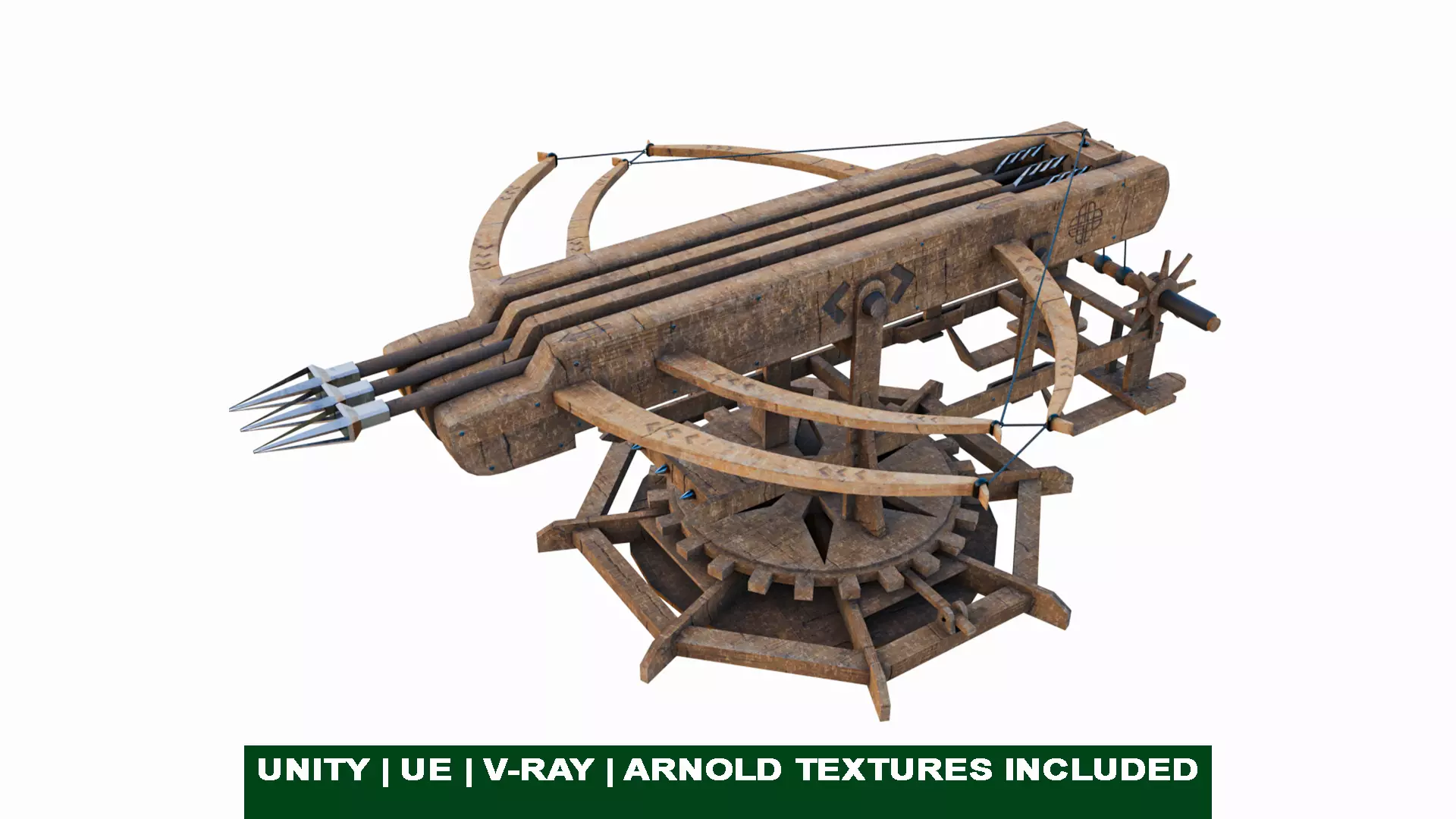 Ballista Weapon -  Arrow Shooter Low-poly 3D model_0