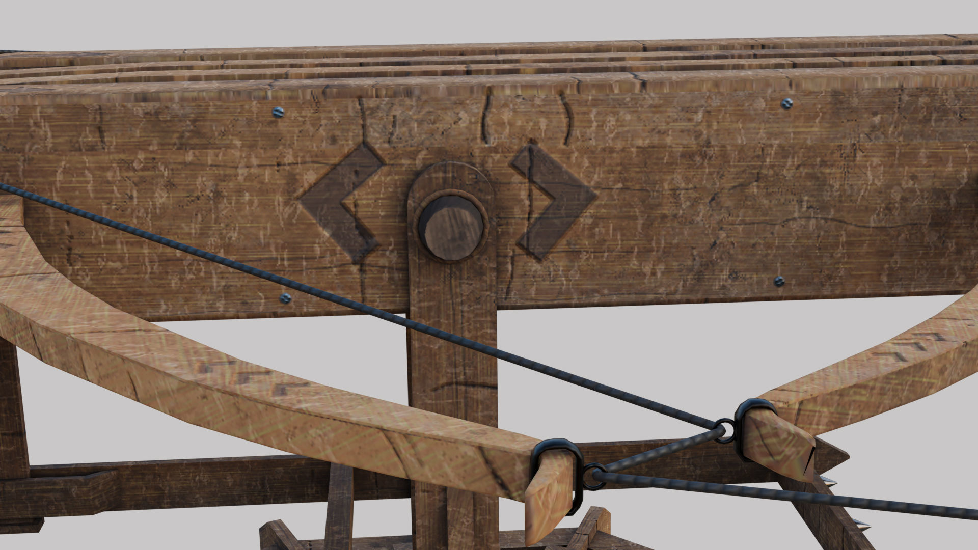 Ballista Weapon -  Arrow Shooter Low-poly 3D model_10