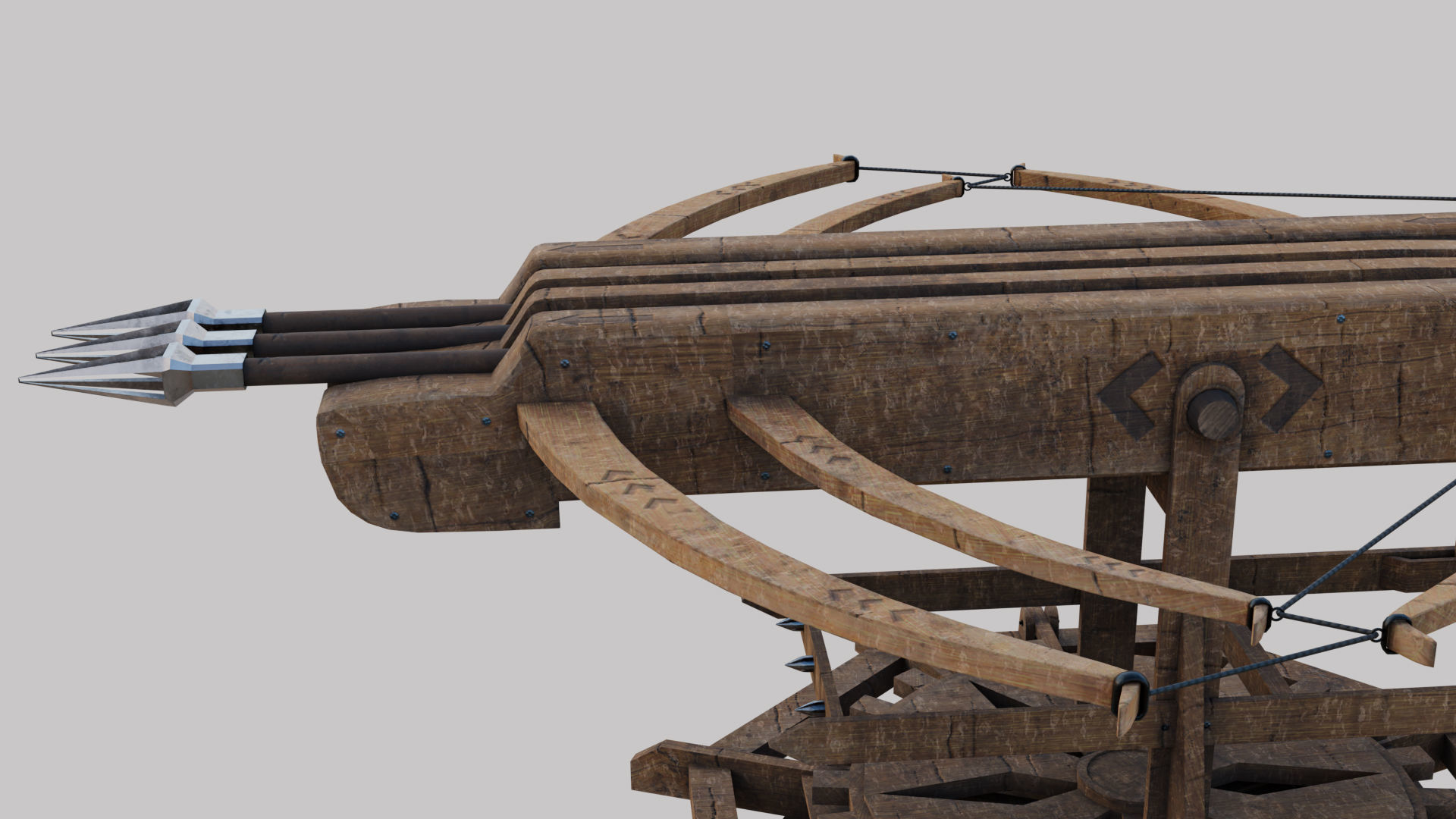 Ballista Weapon -  Arrow Shooter Low-poly 3D model_6