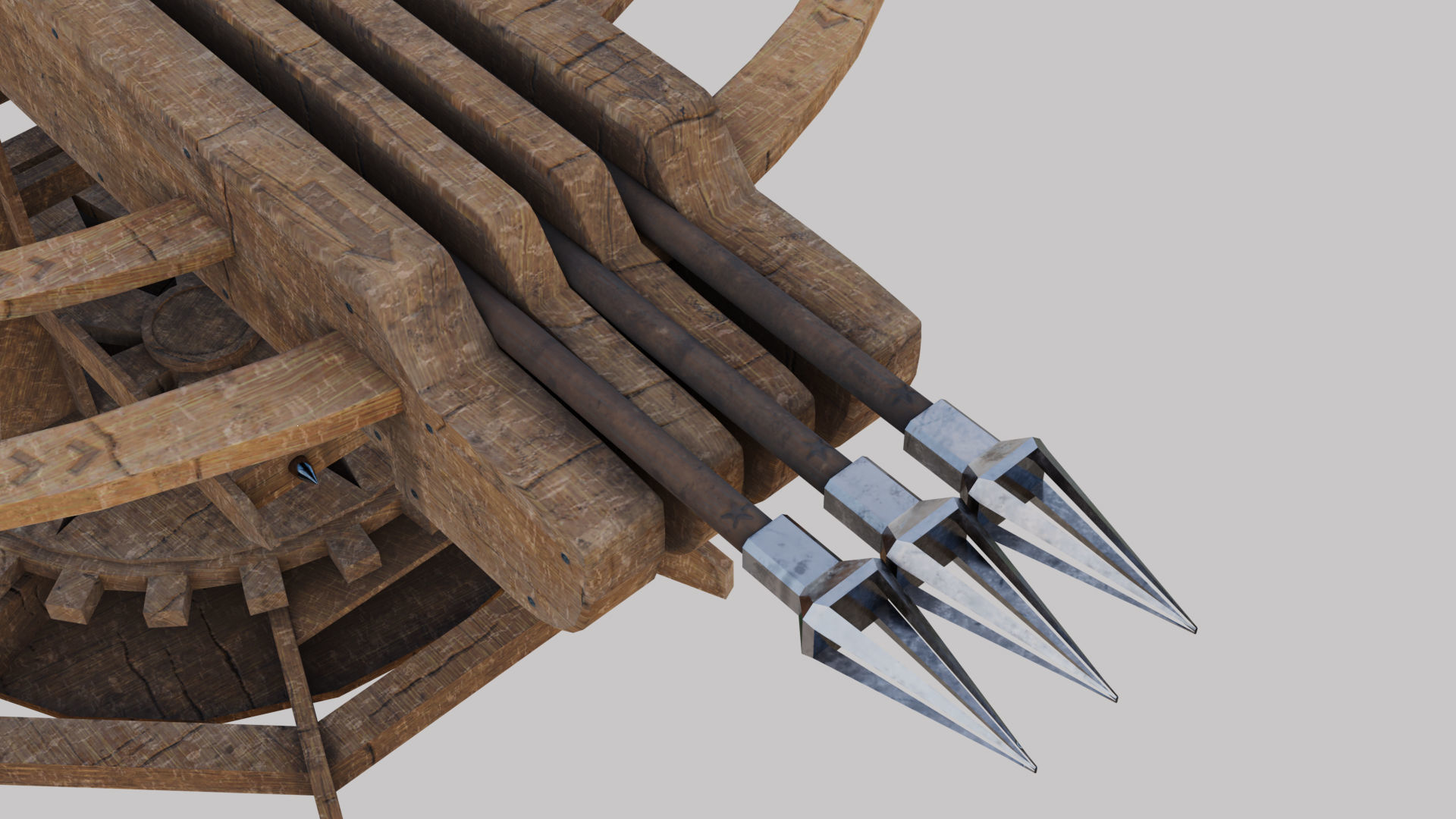 Ballista Weapon -  Arrow Shooter Low-poly 3D model_4