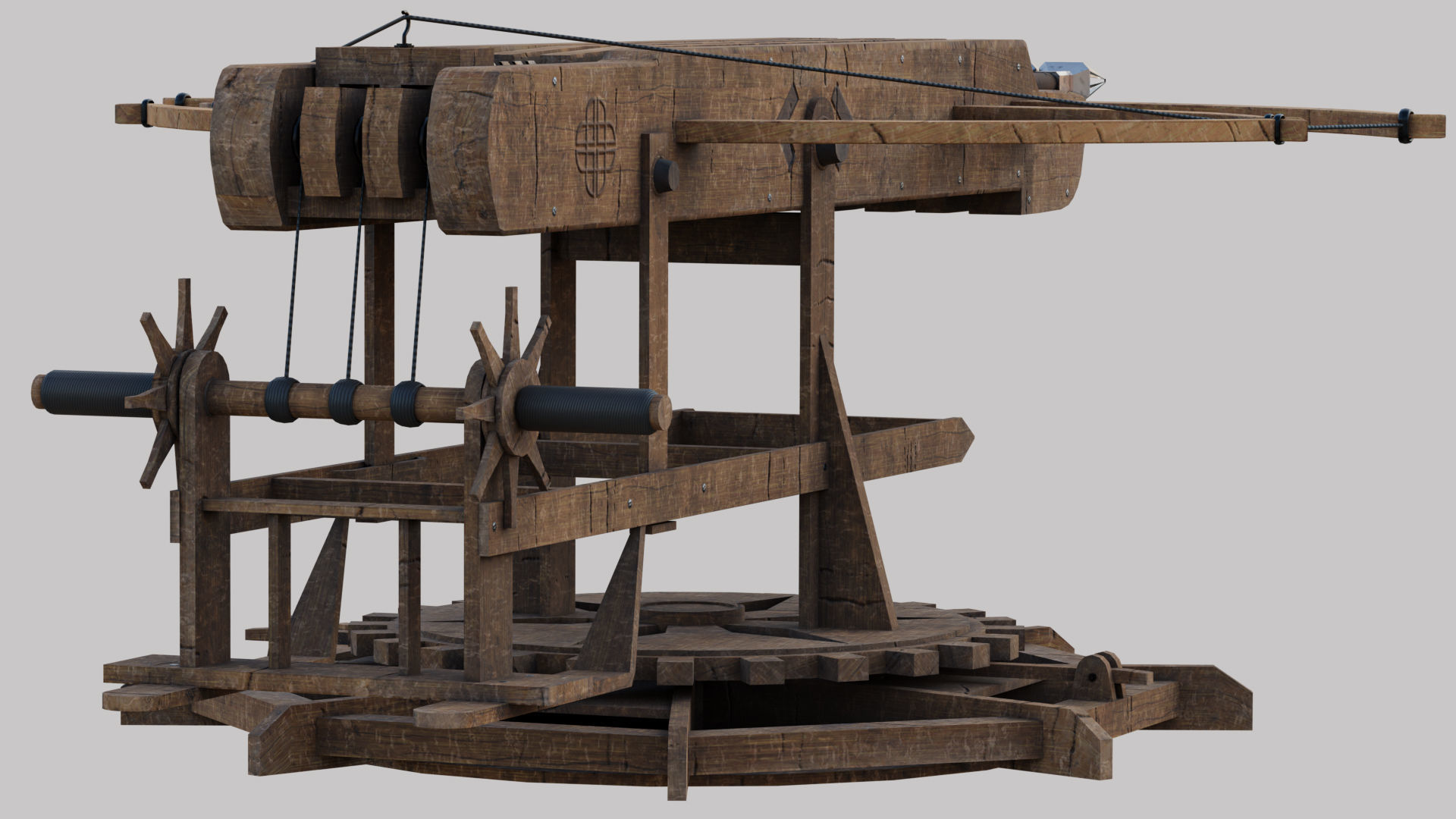 Ballista Weapon -  Arrow Shooter Low-poly 3D model_13