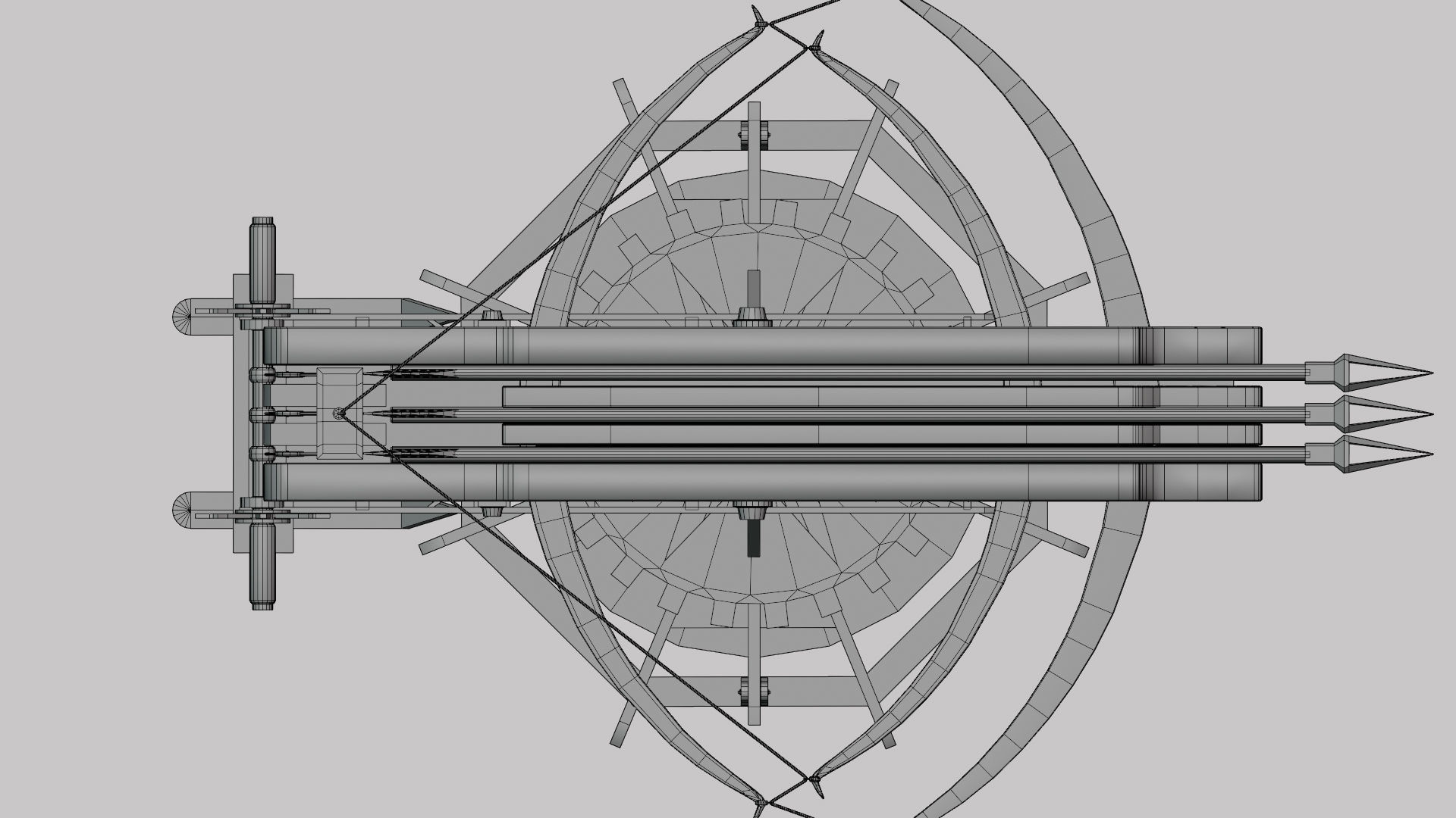 Ballista Weapon -  Arrow Shooter Low-poly 3D model_19