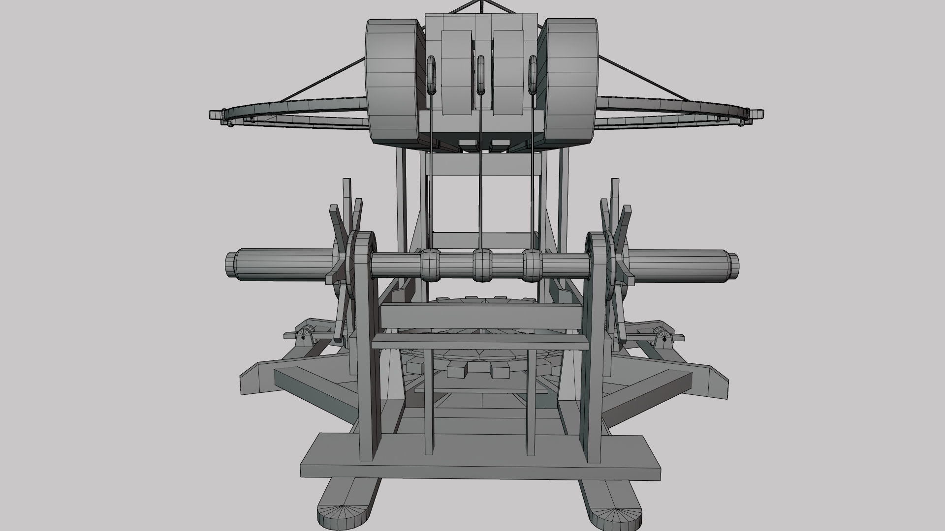 Ballista Weapon -  Arrow Shooter Low-poly 3D model_22