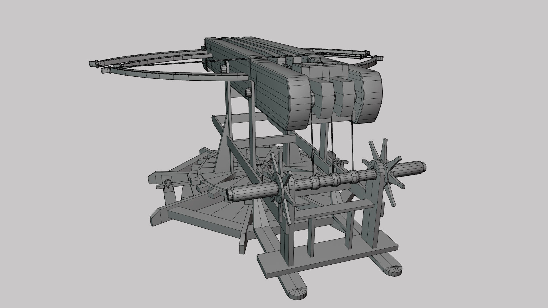 Ballista Weapon -  Arrow Shooter Low-poly 3D model_23