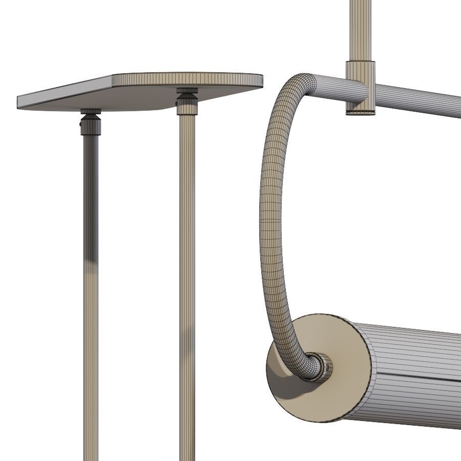 Bauhaus Revisited Rohr Pendant by Sonneman 3D model_2