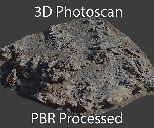 PBR Coast Volcanic rock cliff big Scanned Low-poly 3D model