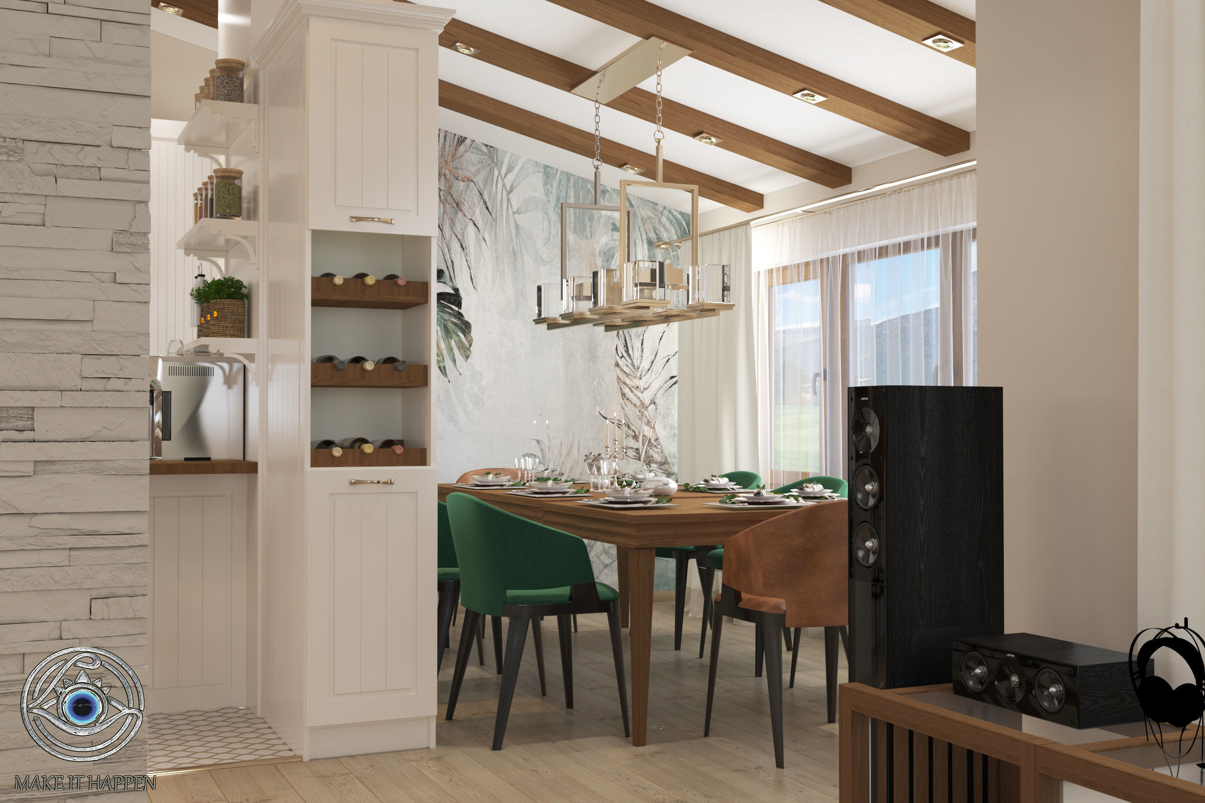 Family One-Floor House Visualization in 3Dmax by Nazar Decor 3D model_3